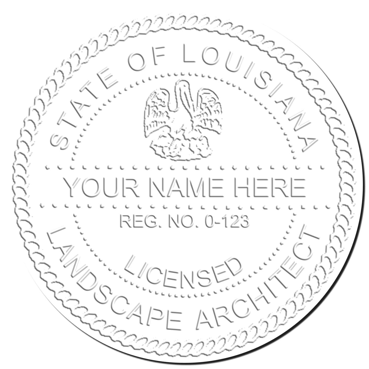 Louisiana Professional Landscape Architect Seal, Handheld LA Landscape Architect Seal, Size 1-5/8, Ideal for Louisiana Landscape Architects - Easy to Use, LA Professional Seal Stamp - Image 4