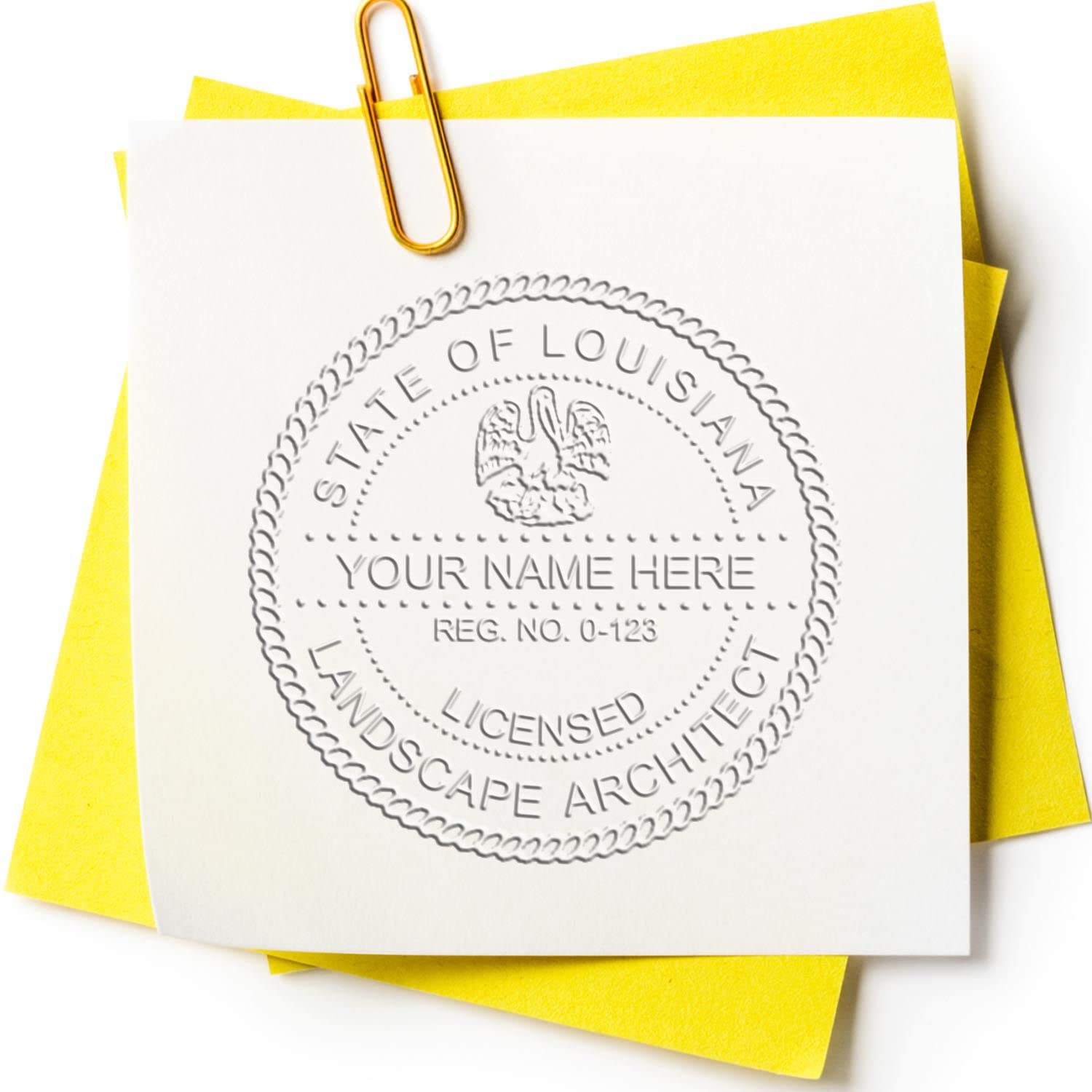 Louisiana Professional Landscape Architect Seal, Handheld LA Landscape Architect Seal, Size 1-5/8, Ideal for Louisiana Landscape Architects - Easy to Use, LA Professional Seal Stamp - Image 6