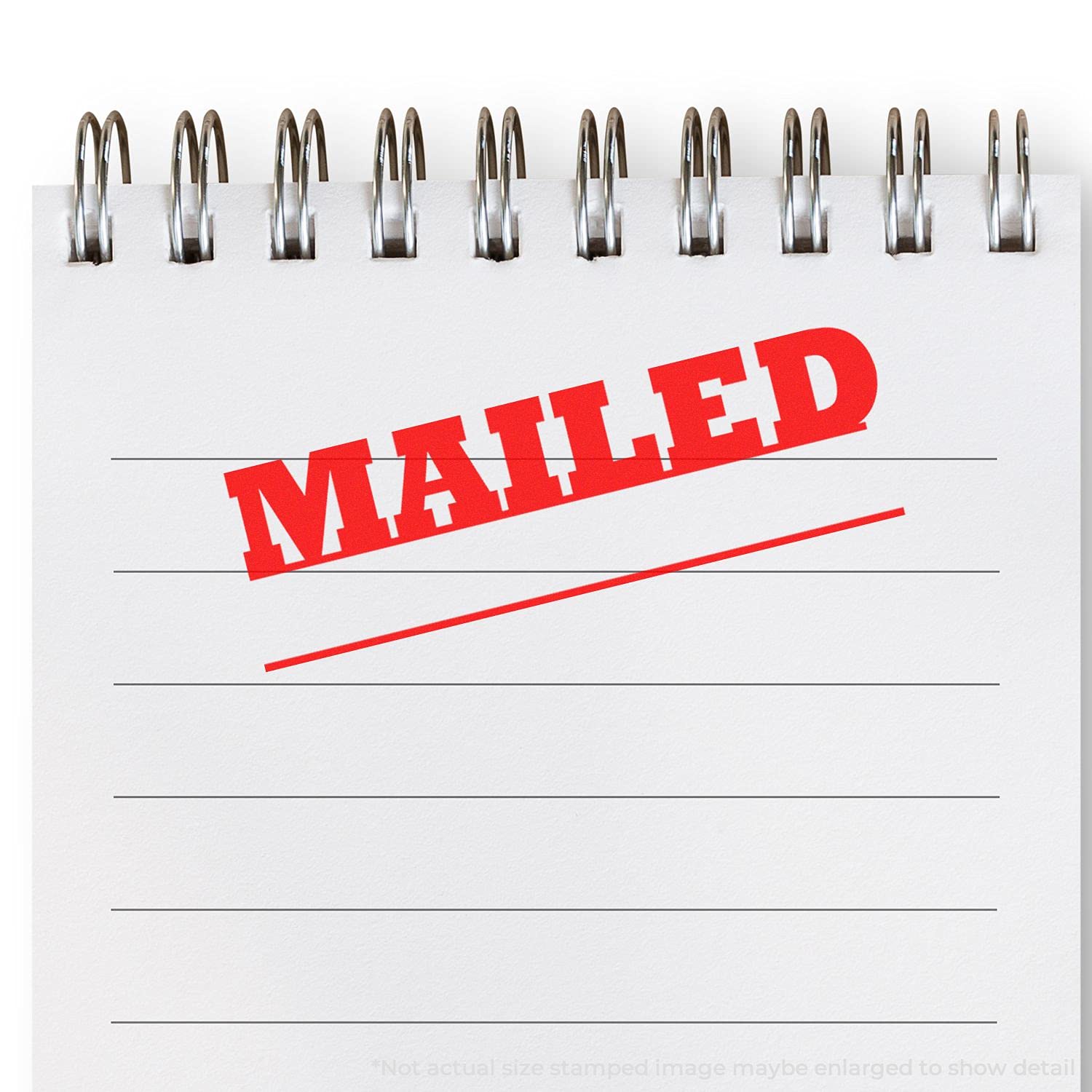 Mailed with Date Line Rubber Stamp, Perfect for Mailroom, Wooden Handle Rubber Stamp, Uses Stamp Pad, Imprint Size Approx 1/2" x 1-1/2", Laser Engraved, USA Made - Image 4