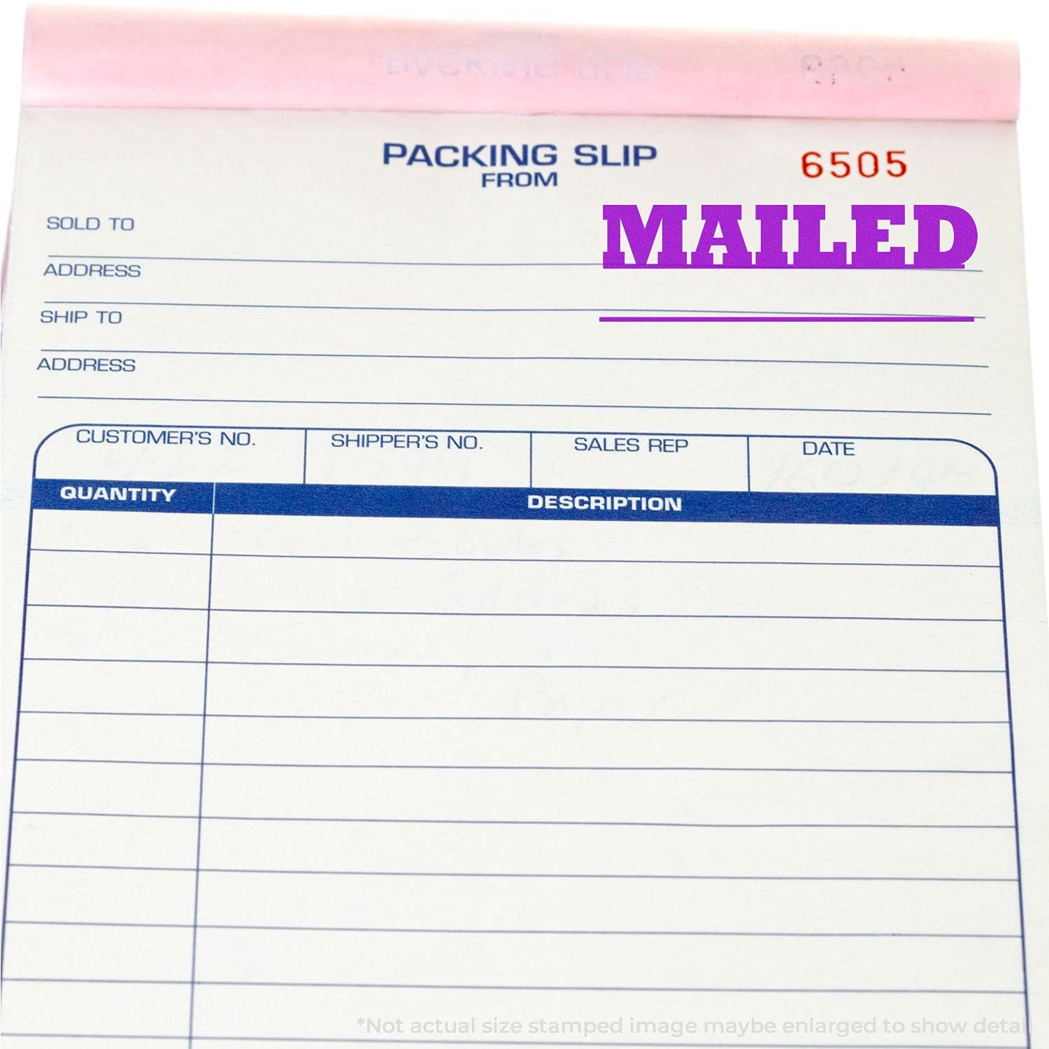 Mailed with Date Line Rubber Stamp, Perfect for Mailroom, Wooden Handle Rubber Stamp, Uses Stamp Pad, Imprint Size Approx 1/2" x 1-1/2", Laser Engraved, USA Made - Image 6