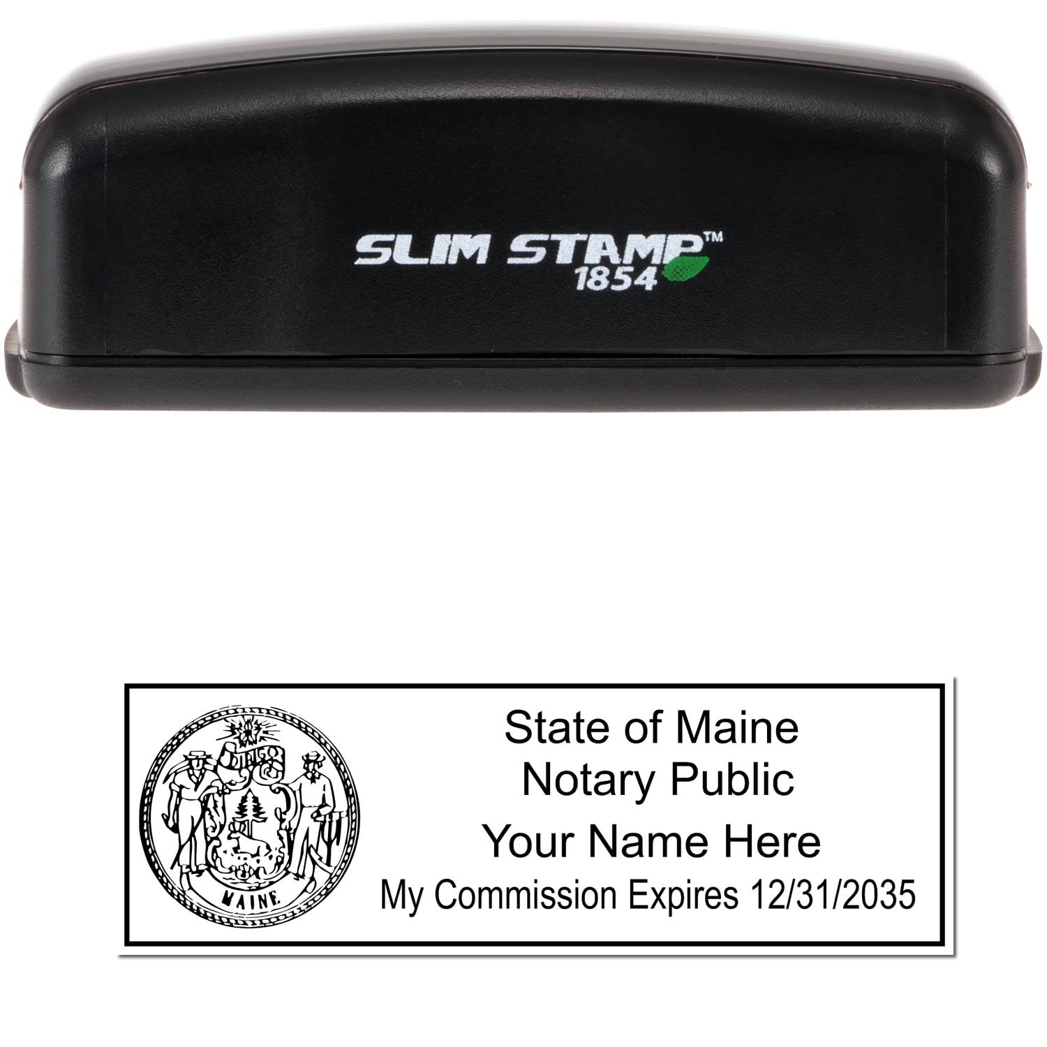 Maine Notary Supply Kit, Maine Notary Supplies, Includes Rectangular Notary Stamp, Notary Record Book, Notary Acknowledgement Stamp, Slim Stamps, Portable, Easy to Carry - Image 3
