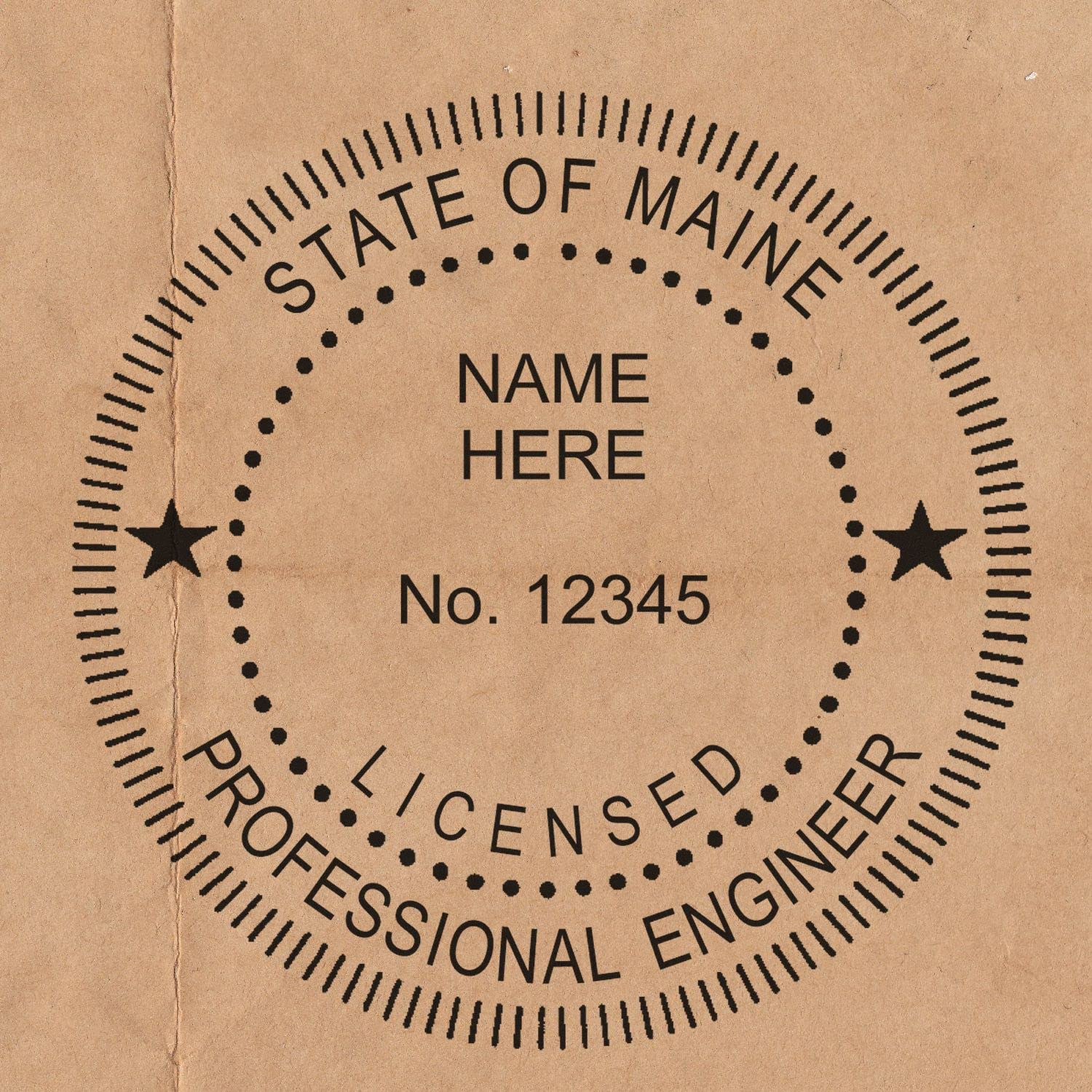 Maine Professional Engineer Stamp, Slim 1-3/4 Wet Stamp for Maine Engineering, Ideal for Professional Engineer Stamp Maine Requirements - Engineer Seal Maine - ME Professional Seal