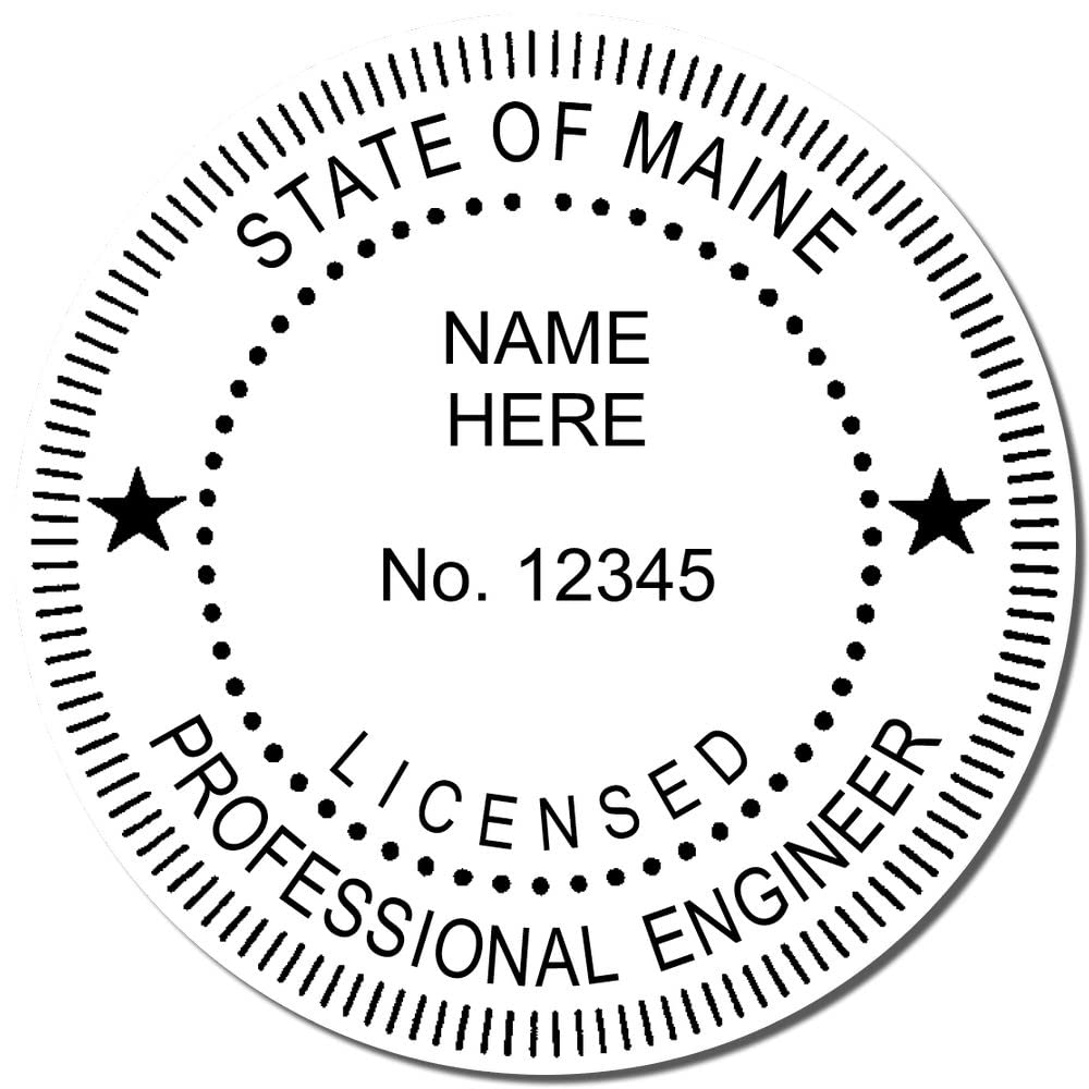 Maine Professional Engineer Stamp, Slim 1-3/4 Wet Stamp for Maine Engineering, Ideal for Professional Engineer Stamp Maine Requirements - Engineer Seal Maine - ME Professional Seal - Image 4