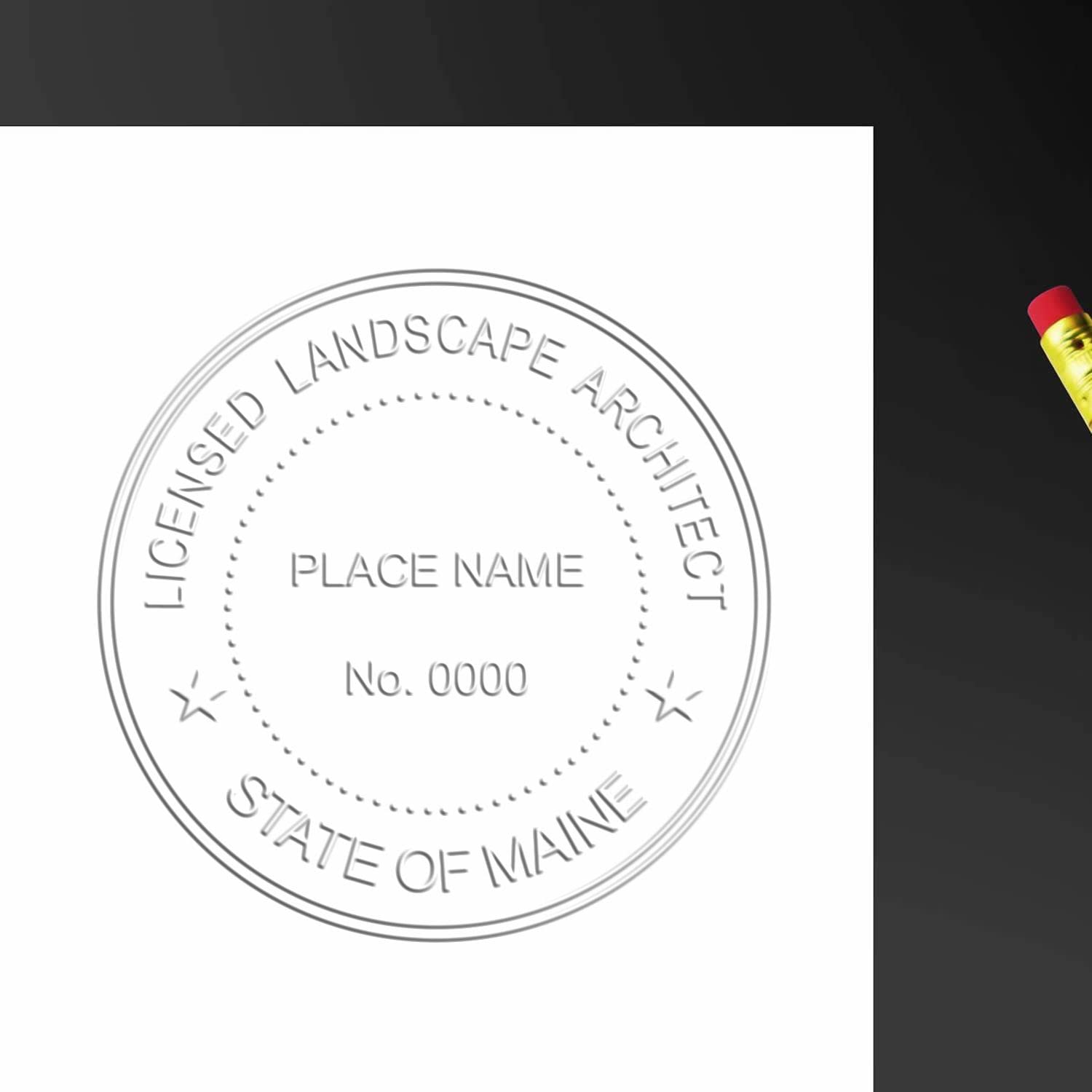 Maine Professional Landscape Architect Seal - Handheld, Size 1-3/4, Ideal for ME Landscape Architect, and Convenient for Maine Landscape Architect Projects, ME Landscape Architect Seal - Image 6