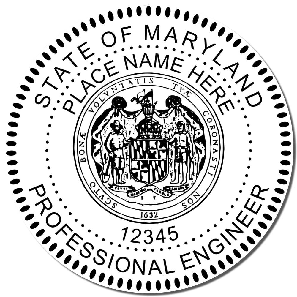 Maryland Professional Engineer Stamp, Slim 1-5/8 Engineering Seal for Maryland Engineers, Professional Engineer Stamp Maryland, Ideal for Maryland Engineering Projects, MD PE Seal Stamp - Image 4