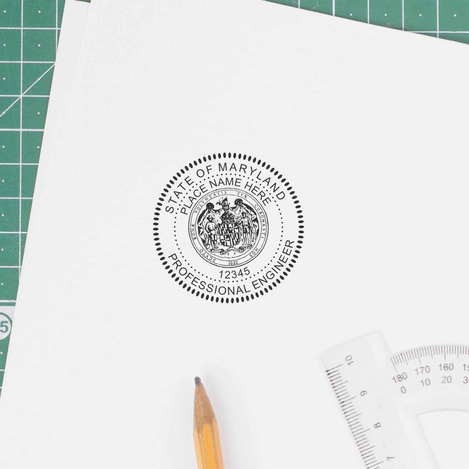 Maryland Professional Engineer Stamp, Slim 1-5/8 Engineering Seal for Maryland Engineers, Professional Engineer Stamp Maryland, Ideal for Maryland Engineering Projects, MD PE Seal Stamp - Image 7