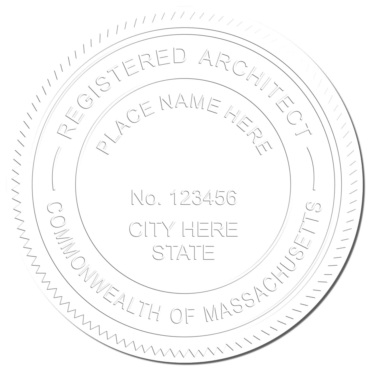 Massachusetts Architect Seal - Handheld Architectural Seal, Size 1-5/8, Ideal for Massachusetts Architect, Architect Seal MA, Essential Tool for Professional Architects in Massachusetts - Image 4