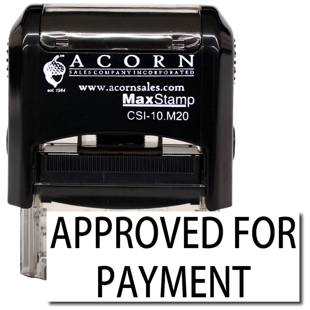 MaxStamp - Self-Inking Approved for Payment Stamp (Blue Ink)