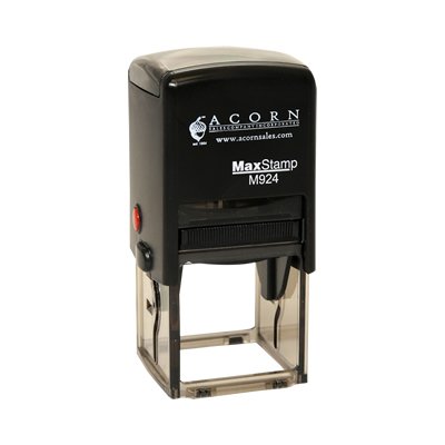 MaxStamp Self-Inking Papyrus Leaf Border Address Stamper - Image 4