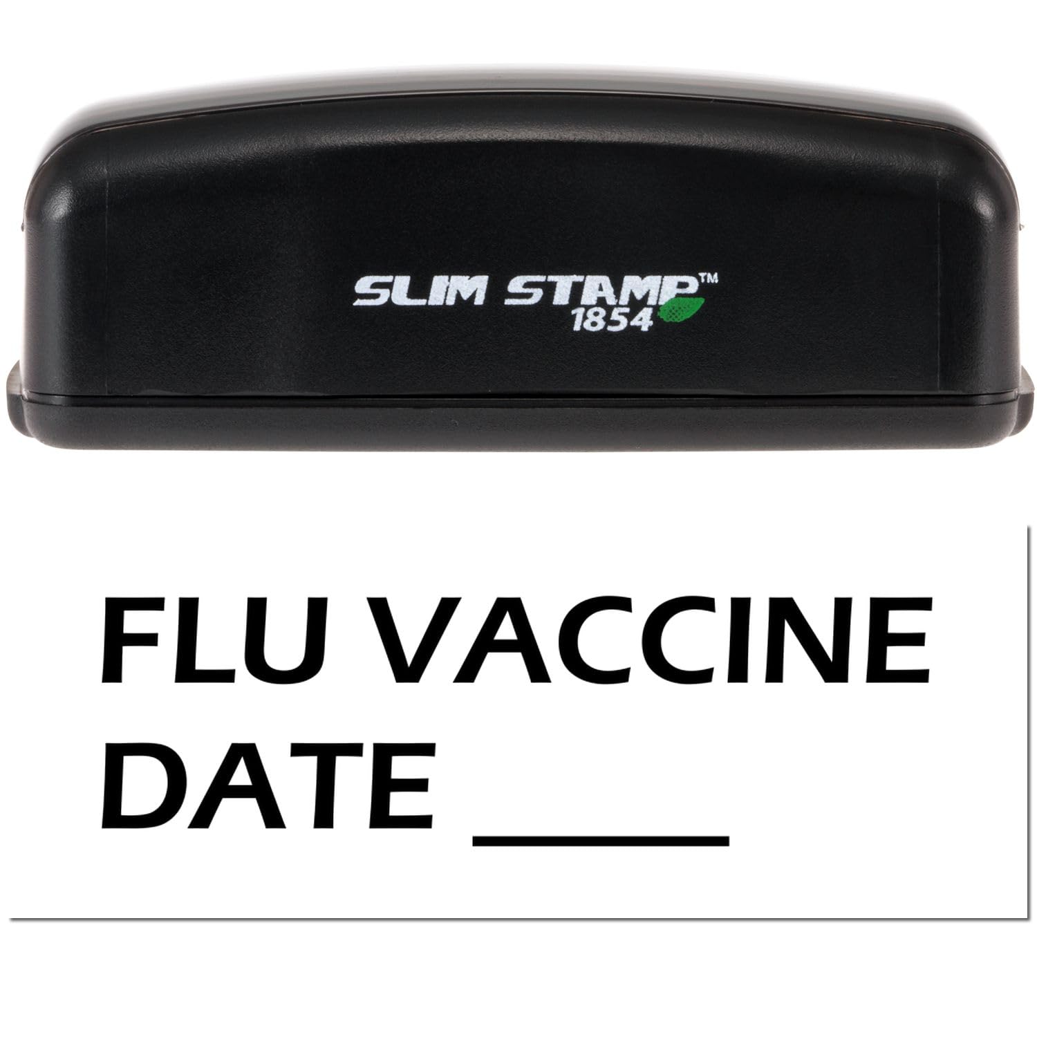 Medical Billing Stamp - Large Pre-Inked Flu Vaccine Date Stamp with Black Ink, 7/8 x 2-1/4, Ideal for Health Information Technicians - Pre-Inked Flu Vaccine Date Stamp for Efficient Record Keeping - Image 5