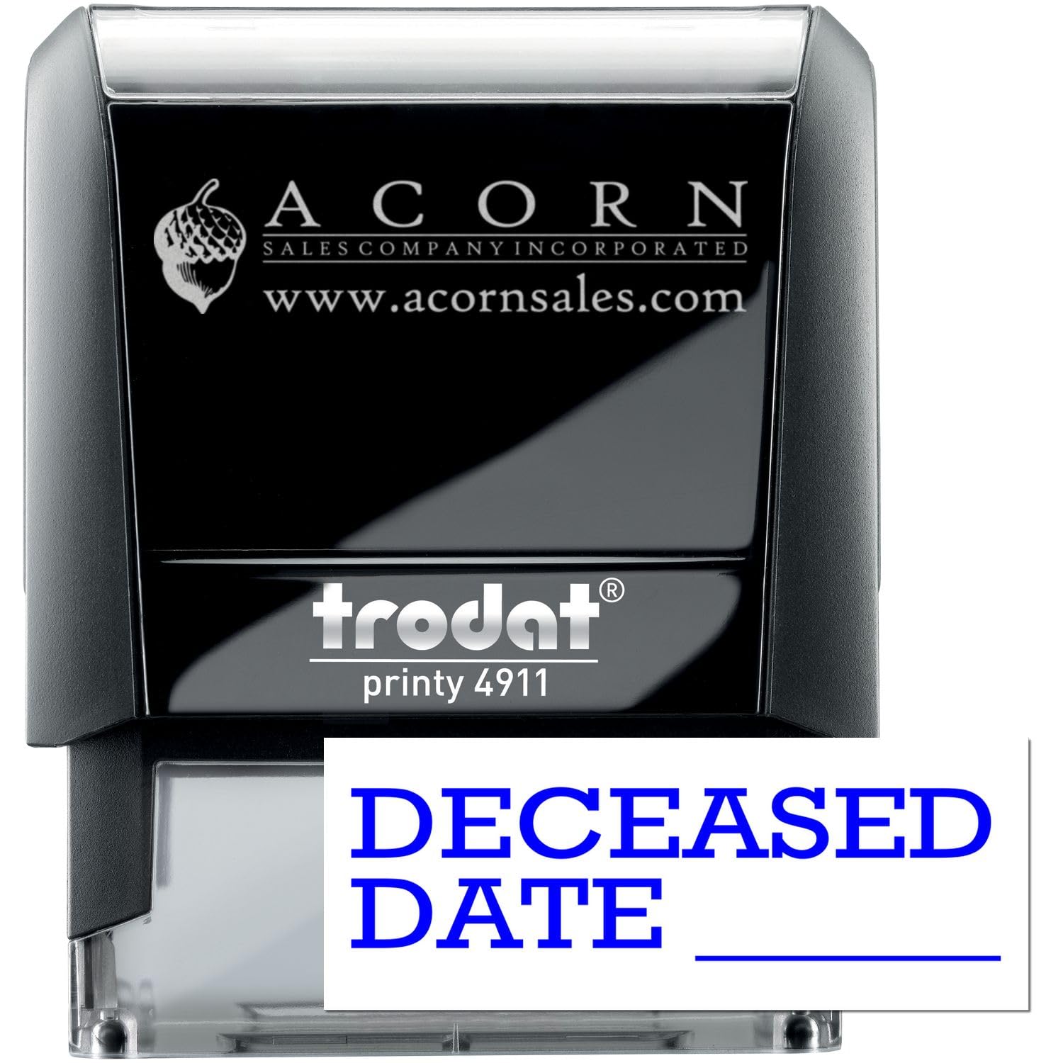 Medical Office Stamp - Blue Ink Self-Inking Deceased Date Stamp, Ideal for Clinical Office Staff, Efficient and Reliable, 1/2 x 1-1/2, Ideal for Medical Documentation and Patient Records - Image 5