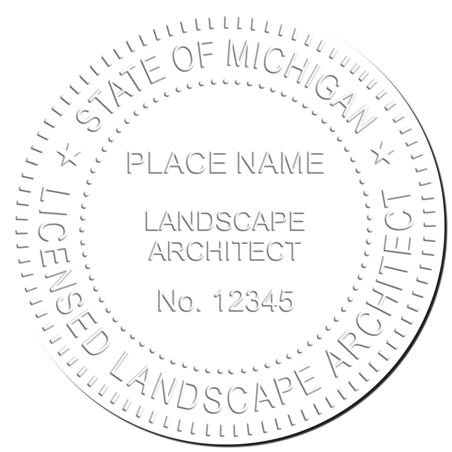 Michigan Professional Landscape Architect Seal, Handheld MI Landscape Architect Seal, Size 1-5/8 - Essential Tool for Michigan Landscape Architects, and Easy to Use, Professional Seal Stamp - Image 4