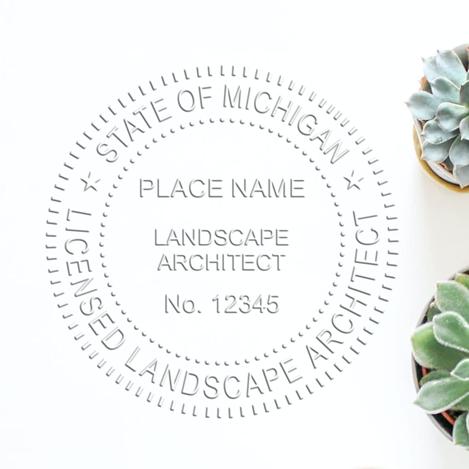 Michigan Professional Landscape Architect Seal, Handheld MI Landscape Architect Seal, Size 1-5/8 - Essential Tool for Michigan Landscape Architects, and Easy to Use, Professional Seal Stamp - Image 6