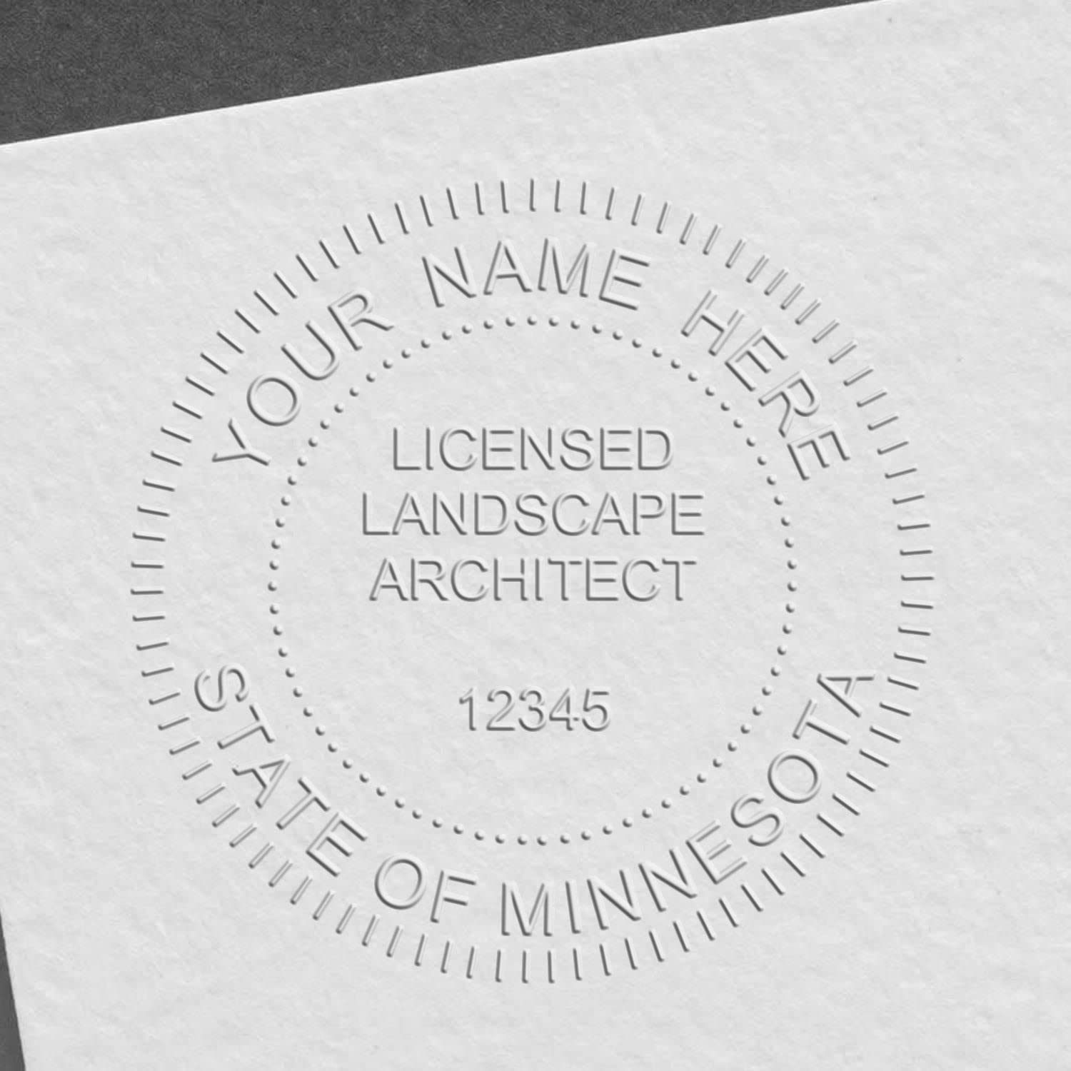 Minnesota Professional Landscape Architect Seal, Handheld MN Landscape Architect Stamp, Size 1-5/8, Ideal for Certified Minnesota Landscape Architects - Easy-to-Use Design, Professional Seal Stamp