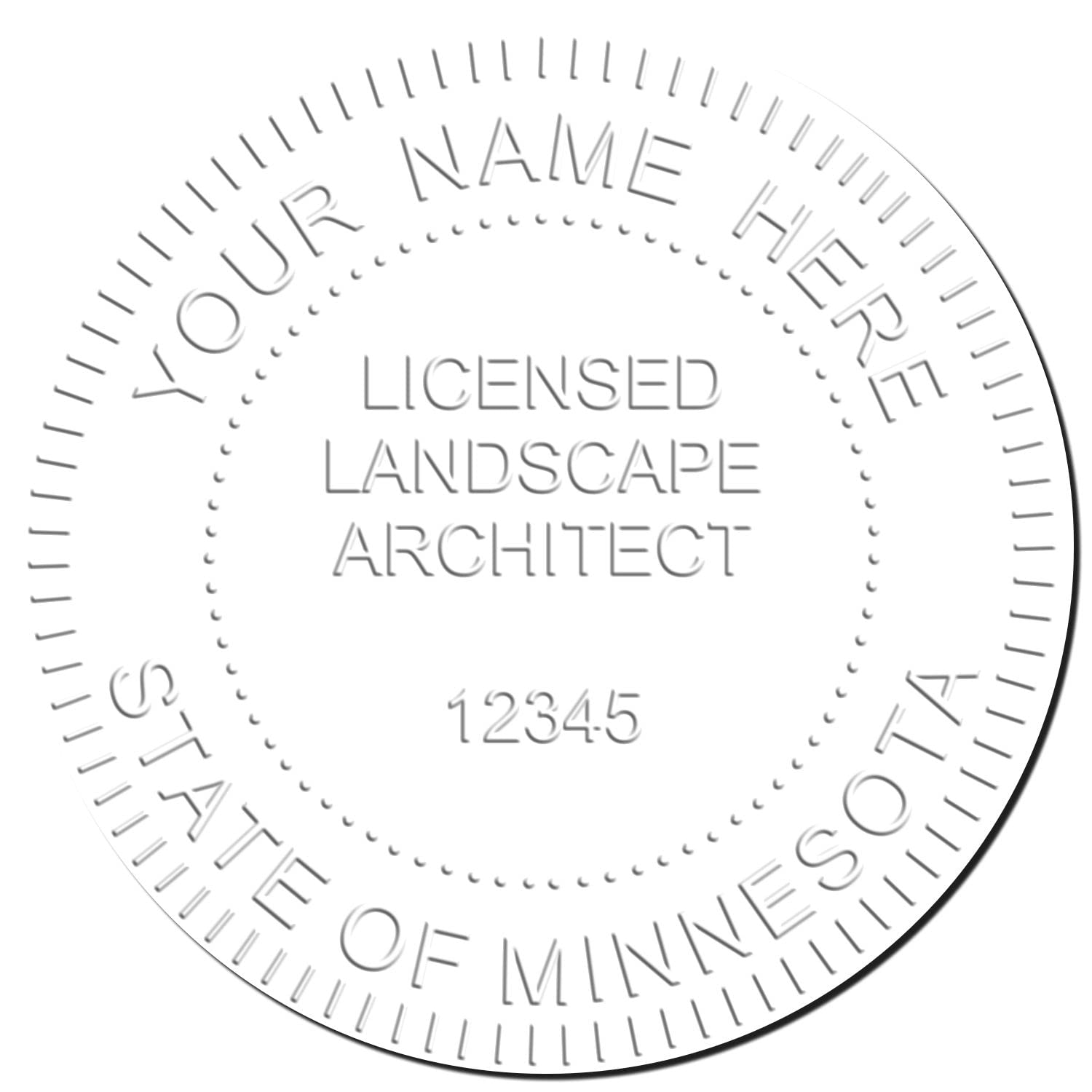 Minnesota Professional Landscape Architect Seal, Handheld MN Landscape Architect Stamp, Size 1-5/8, Ideal for Certified Minnesota Landscape Architects - Easy-to-Use Design, Professional Seal Stamp - Image 4