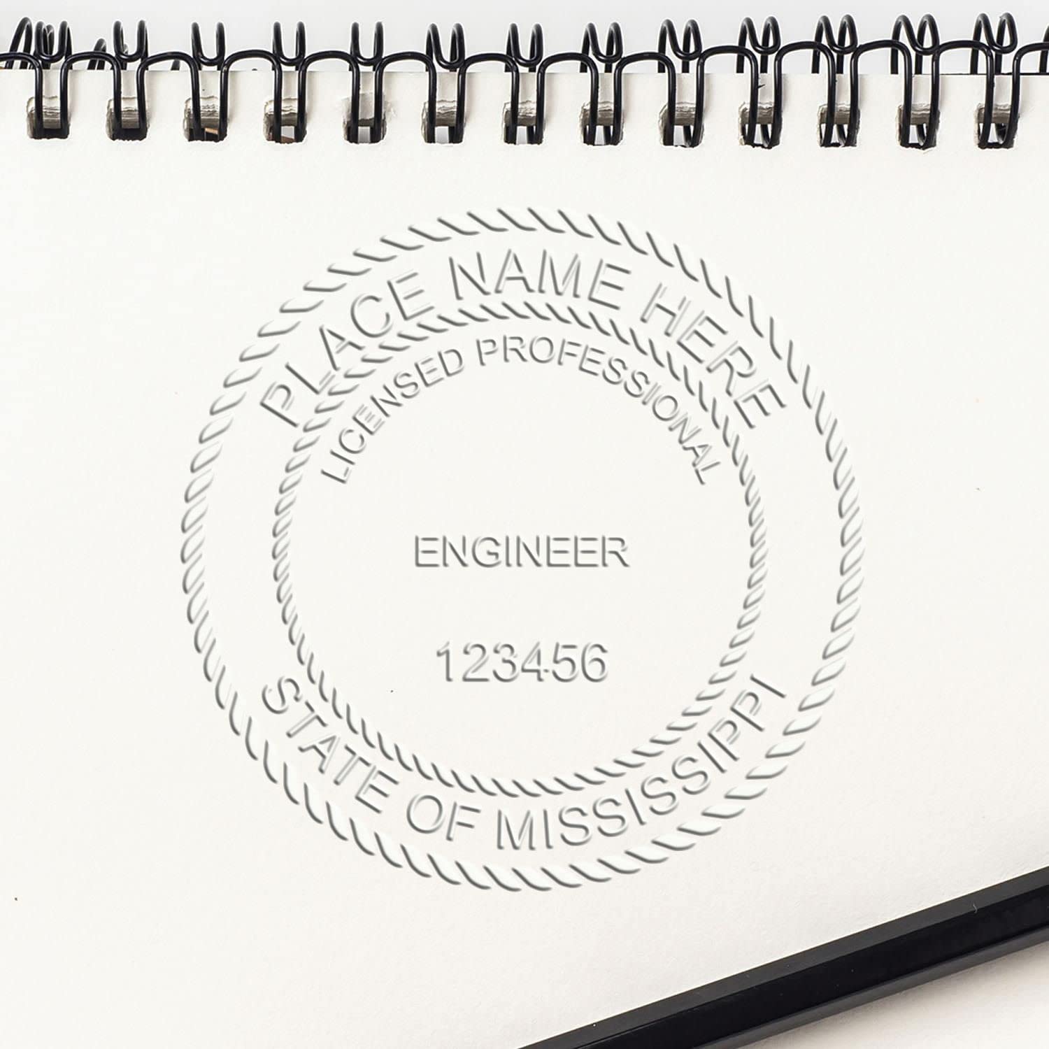 Mississippi PE Seal - Handheld Mississippi Engineer Seal for Licensed Professional Engineers, Size 1-5/8. Ideal for Mississippi Engineers Seeking a Reliable and Efficient Seal, Engineer Seal MS
