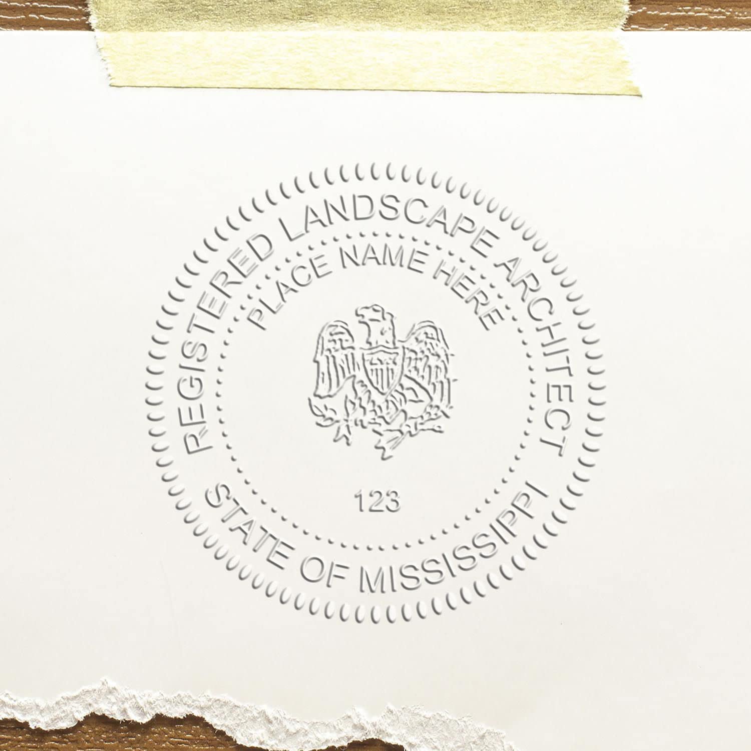 Mississippi Professional Landscape Architect Seal - Handheld, Size 2" - Ideal for MS Landscape Architect, Easy-to-Use Seal for Mississippi Landscape Architects, Professional Seal Stamp