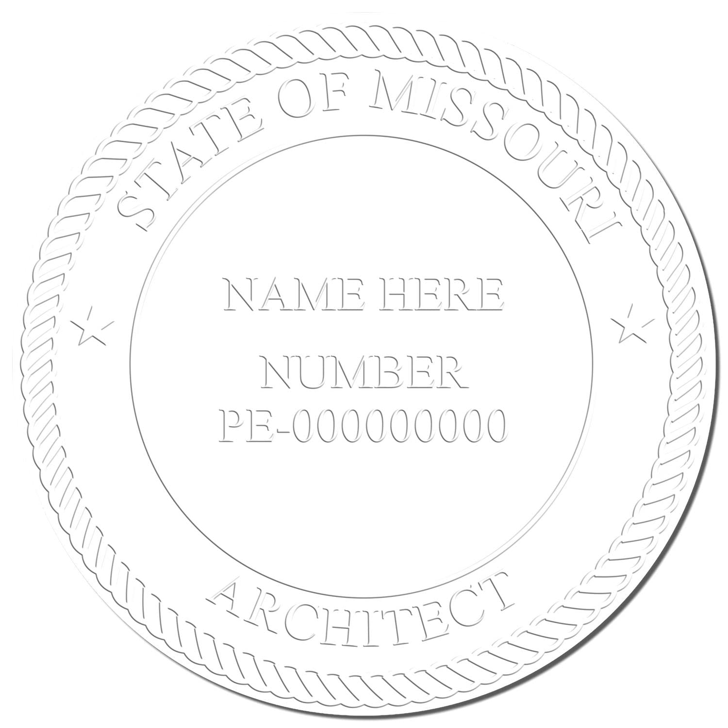 Missouri Architect Seal - Premium Handheld Architectural Embossed Stamp, Size 1-3/4, Ideal for Missouri Architects - Architect Seal MO, Ideal for Professional Use - MO Professional Architect Seal - Image 4