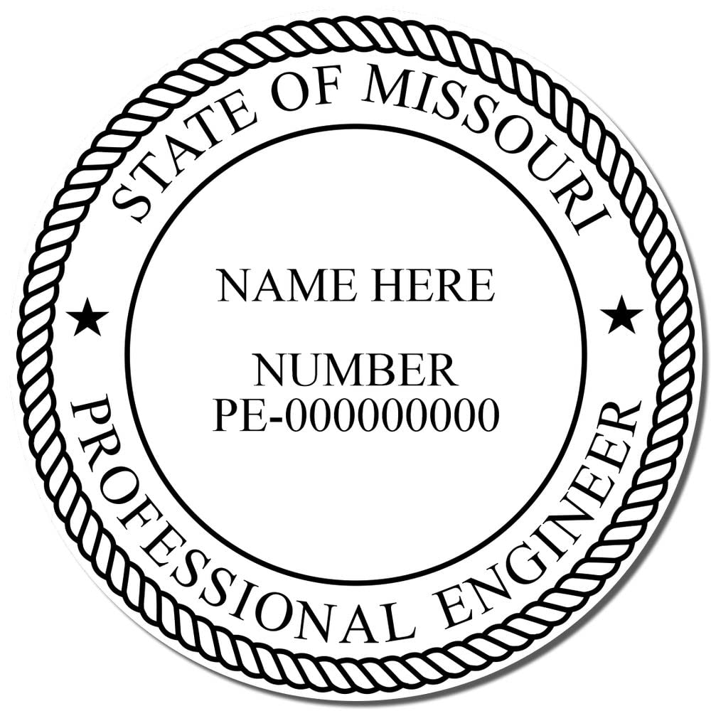 Missouri Professional Engineer Seal - 1-3/4 Slim Missouri Engineering Stamp, Essential for Missouri Professional Engineers, Professional Engineer Stamp Missouri MO, Missouri Engineer Seal - Image 4