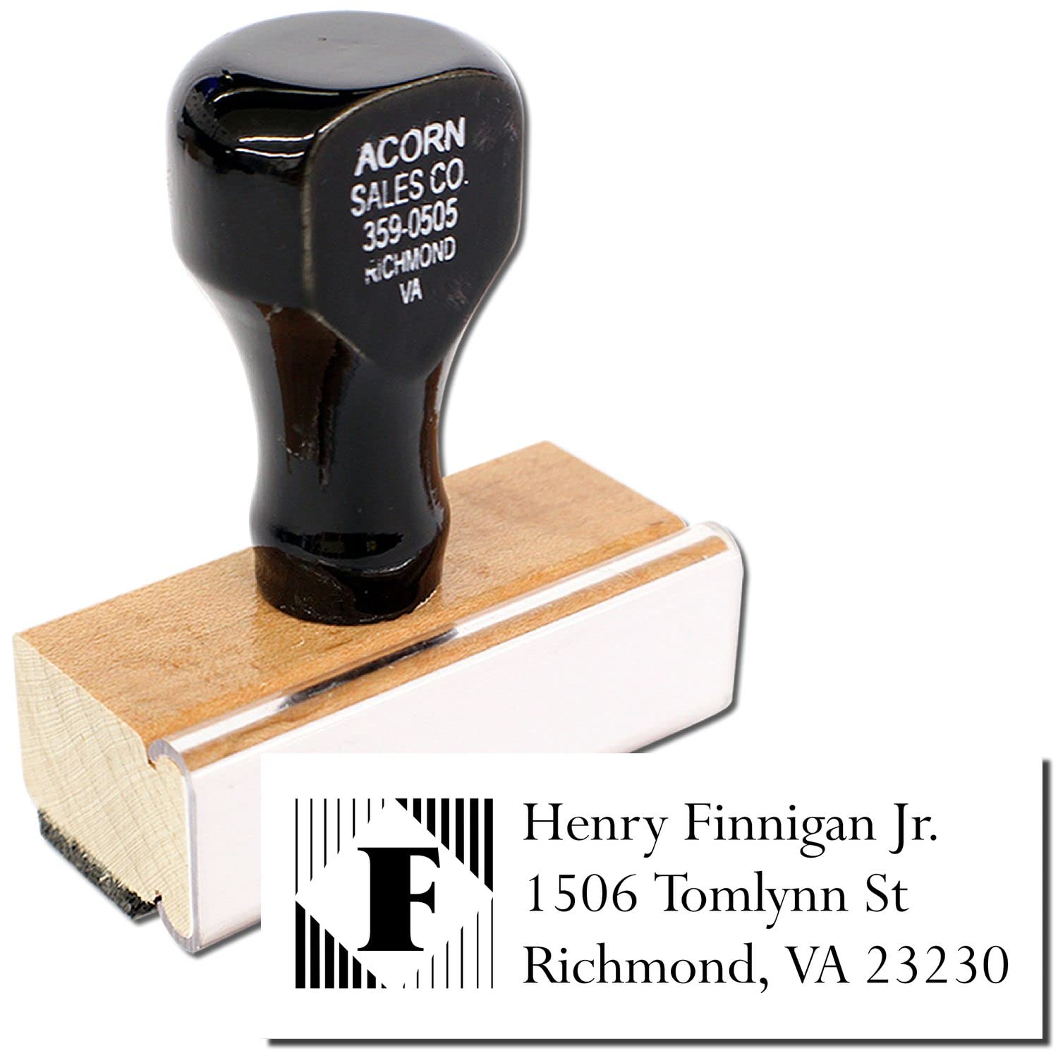 Modern Lines Address Rubber Stamp, Custom Made Personal Address Stamp, Realtor Gift, Made in USA, Requires Separate Stamp Pad, Sharp Quality Laser Engraved Stamping Dies, Size 7/8" x 2-1/4" - Image 2
