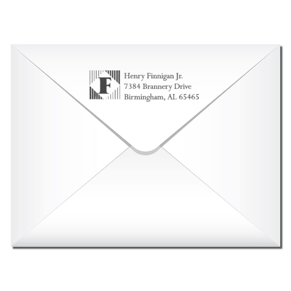 Modern Lines Address Rubber Stamp, Custom Made Personal Address Stamp, Realtor Gift, Made in USA, Requires Separate Stamp Pad, Sharp Quality Laser Engraved Stamping Dies, Size 7/8" x 2-1/4" - Image 3