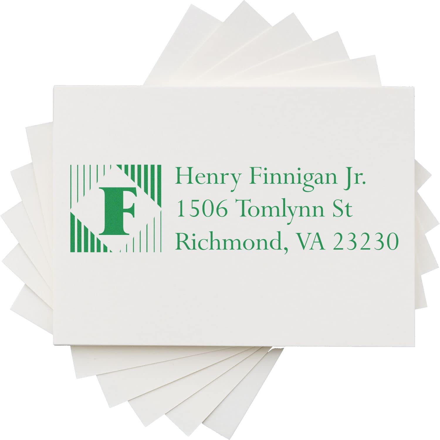Modern Lines Address Rubber Stamp, Custom Made Personal Address Stamp, Realtor Gift, Made in USA, Requires Separate Stamp Pad, Sharp Quality Laser Engraved Stamping Dies, Size 7/8" x 2-1/4" - Image 5