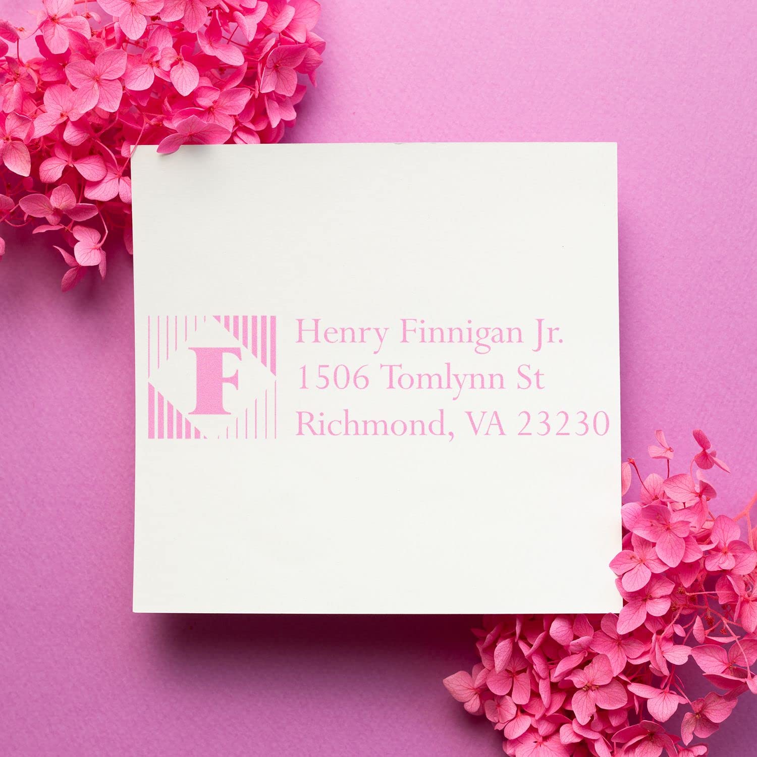 Modern Lines Address Rubber Stamp, Custom Made Personal Address Stamp, Realtor Gift, Made in USA, Requires Separate Stamp Pad, Sharp Quality Laser Engraved Stamping Dies, Size 7/8" x 2-1/4" - Image 6