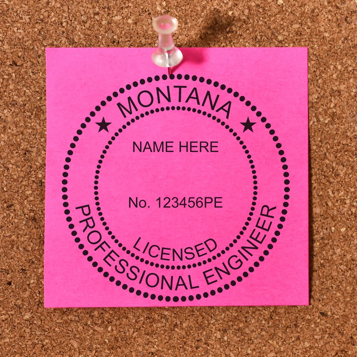 Montana Professional Engineer Seal Stamp - 2" Size, Slim Design for Engineering Documents, Official Montana Engineering Stamp, Ideal Professional Engineer Stamp Montana MT, Montana PE Seal