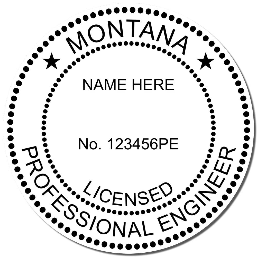 Montana Professional Engineer Seal Stamp - 2" Size, Slim Design for Engineering Documents, Official Montana Engineering Stamp, Ideal Professional Engineer Stamp Montana MT, Montana PE Seal - Image 4