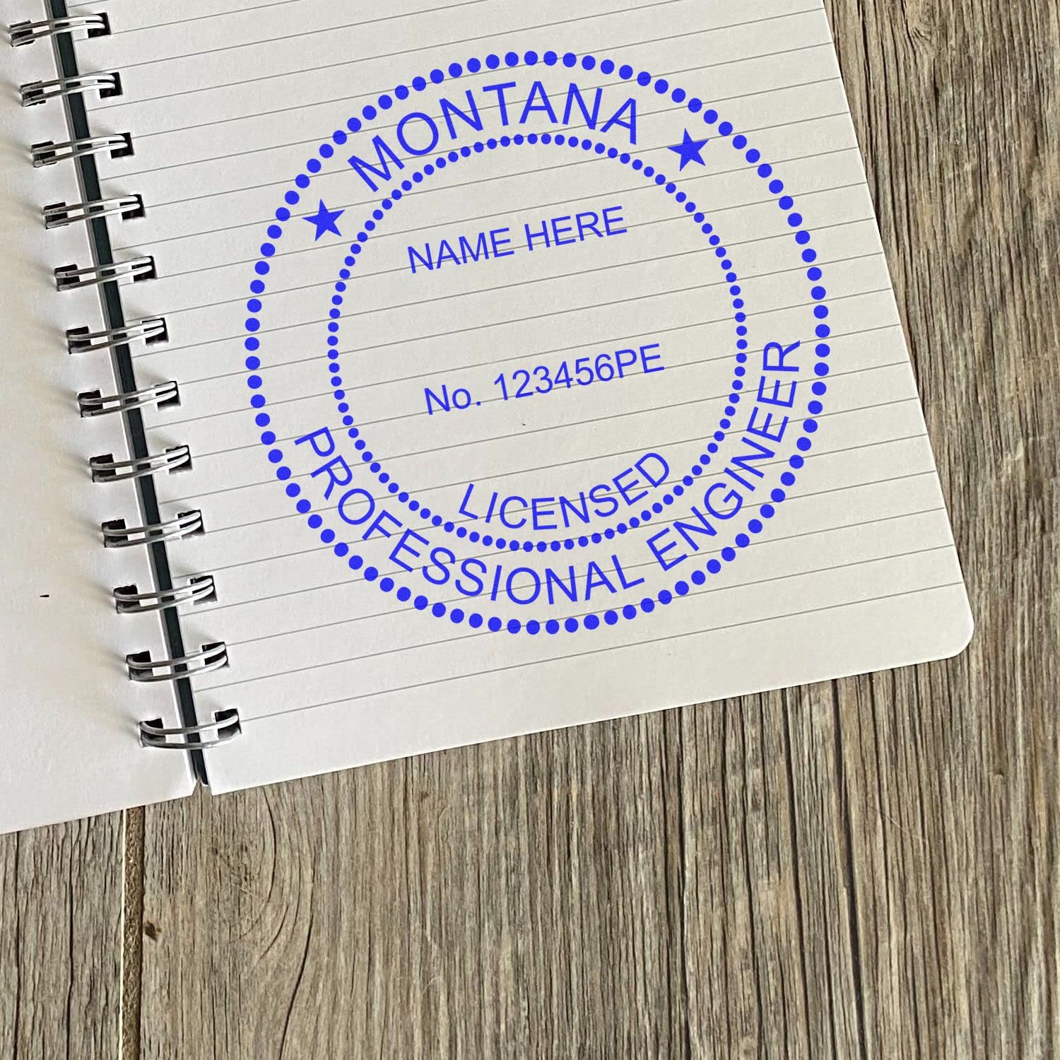 Montana Professional Engineer Seal Stamp - 2" Size, Slim Design for Engineering Documents, Official Montana Engineering Stamp, Ideal Professional Engineer Stamp Montana MT, Montana PE Seal - Image 6