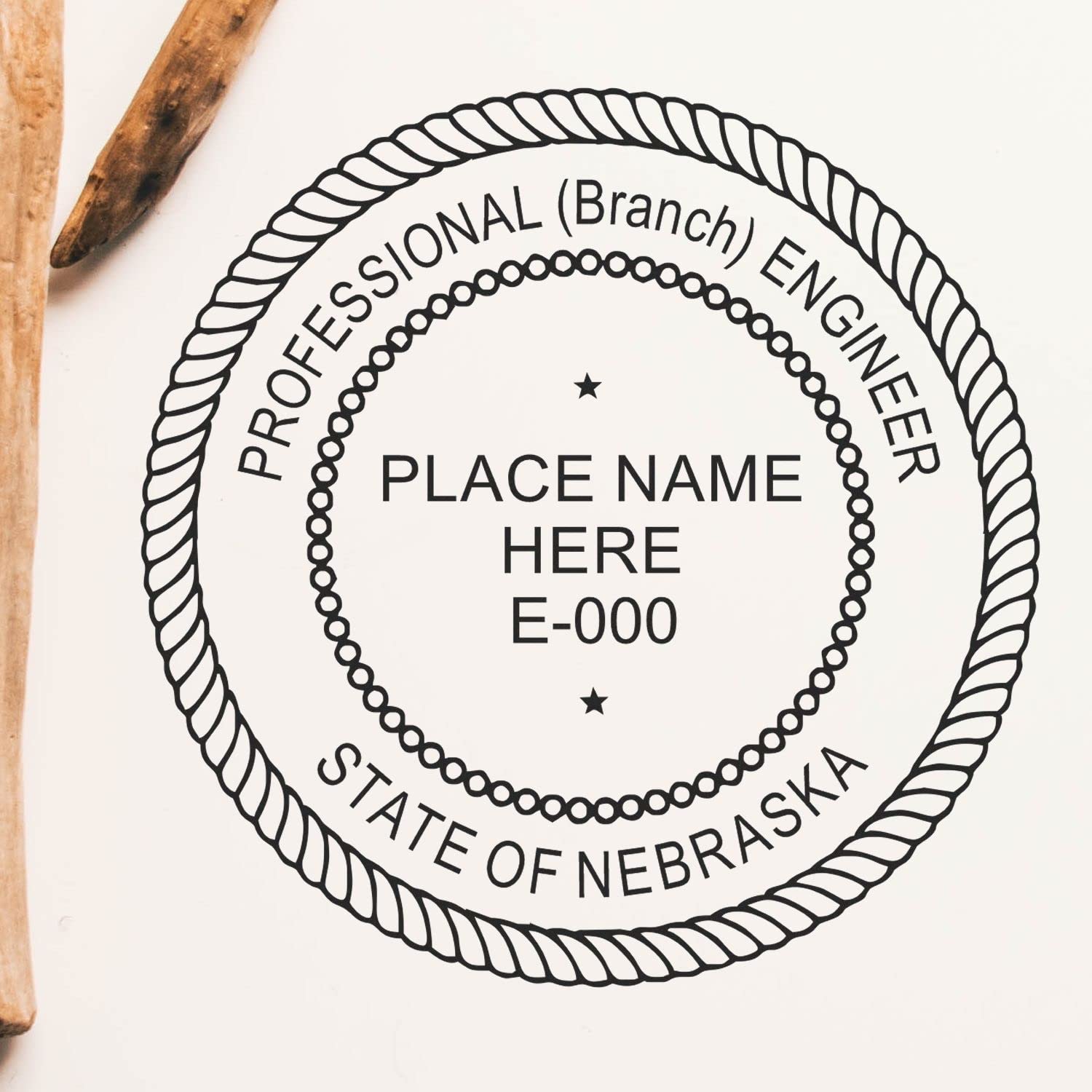 Nebraska Engineer Stamp Self-Inking - Professional Engineer (PE) Stamp for Nebraska, Ideal for The Nebraska Professional Engineer, Size 1-3/4, PE Stamp Nebraska, Nebraska NE Engineer Stamp