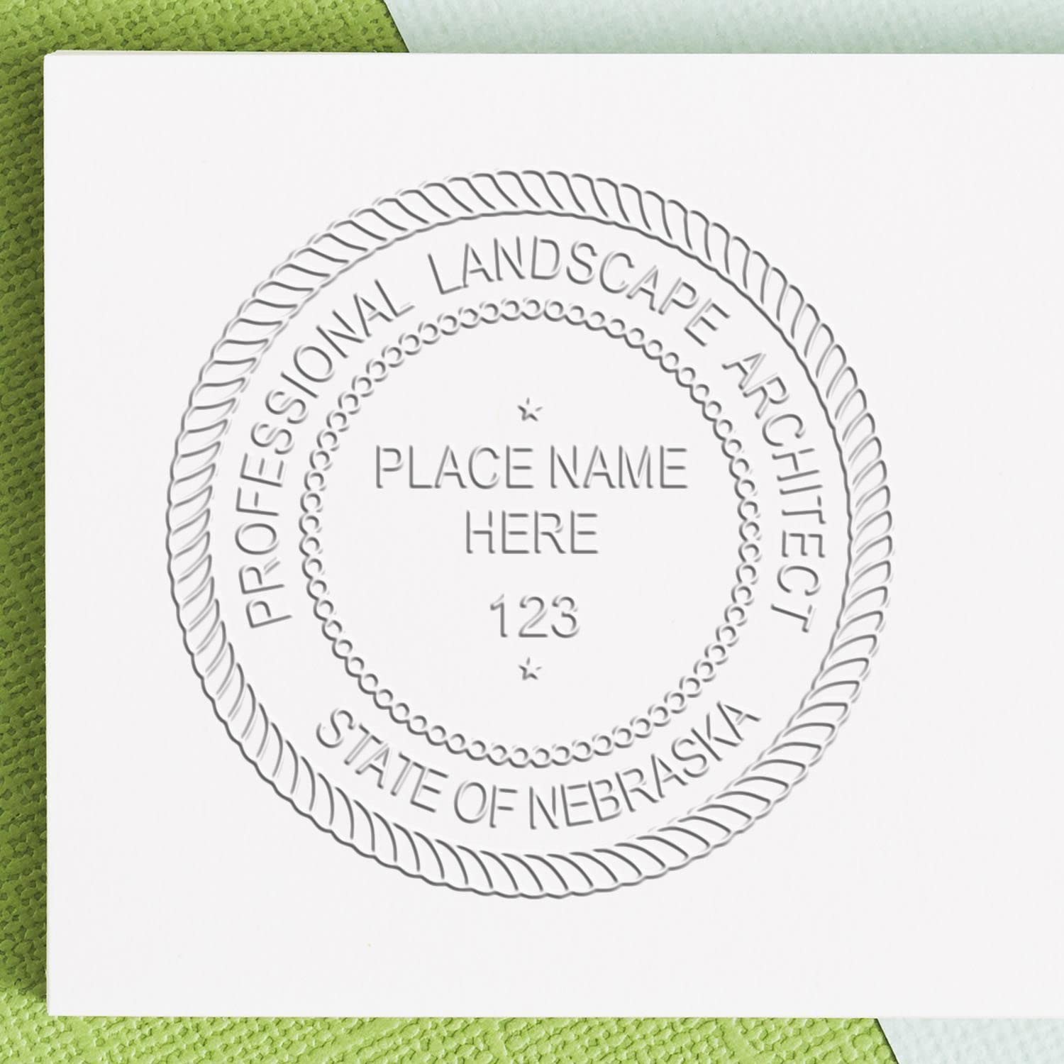 Nebraska Professional Landscape Architect Seal, Handheld Size 2", Ideal for NE Landscape Architect, and Easy-to-Use Seal for Nebraska Landscape Architect Projects, Professional Seal Stamp