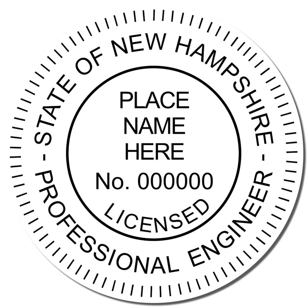 New Hampshire Engineer Stamp Self-Inking, Professional Engineer Wet Stamp, Size 1-5/8, Ideal for New Hampshire Professional Engineer, PE Stamp New Hampshire - Efficient - New Hampshire PE Seal - Image 4