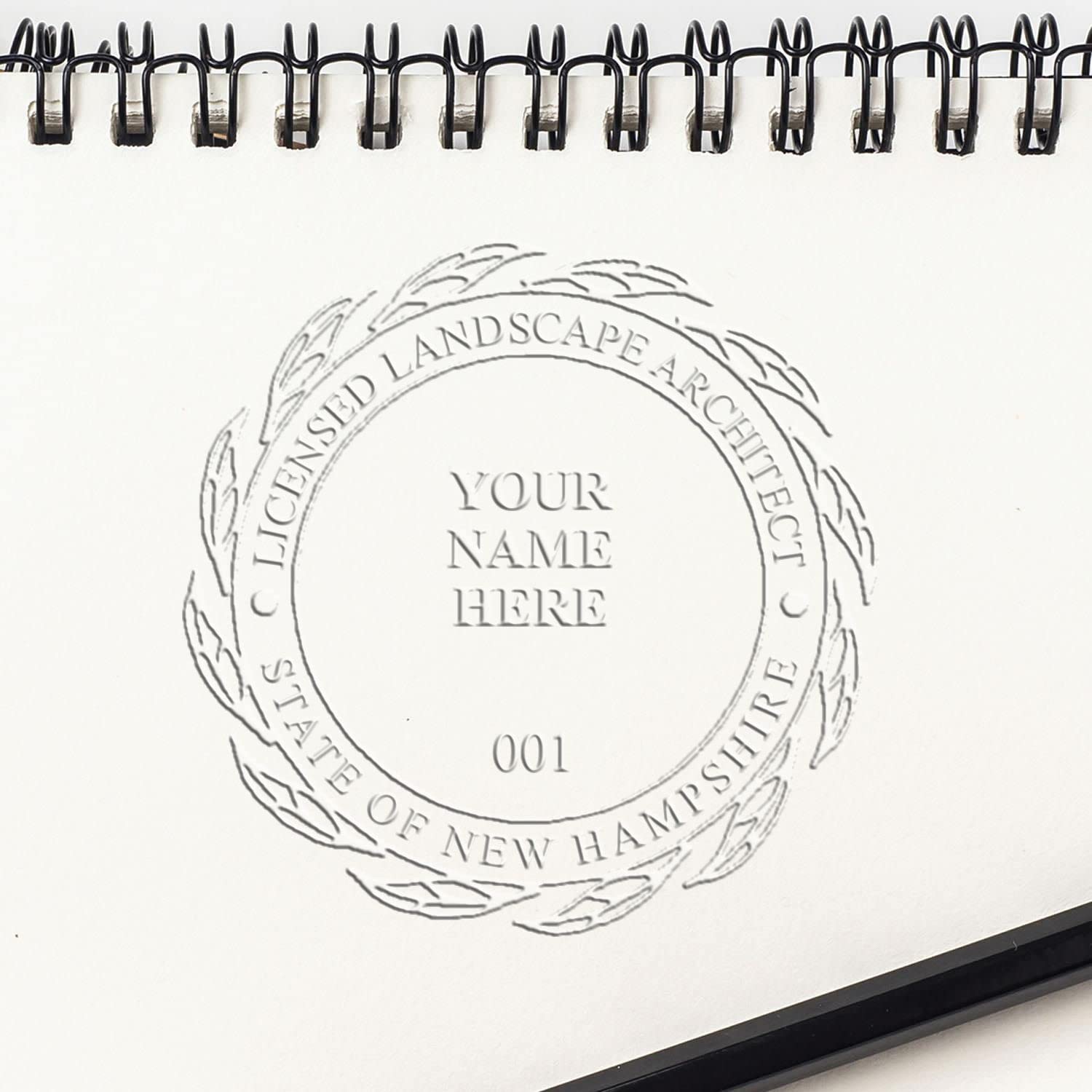 New Hampshire Professional Landscape Architect Seal, Handheld 1-1/2, Ideal for NH Landscape Architects - Easy-to-Use Seal for Landscape Architecture Projects in New Hampshire, NH Professional Seal