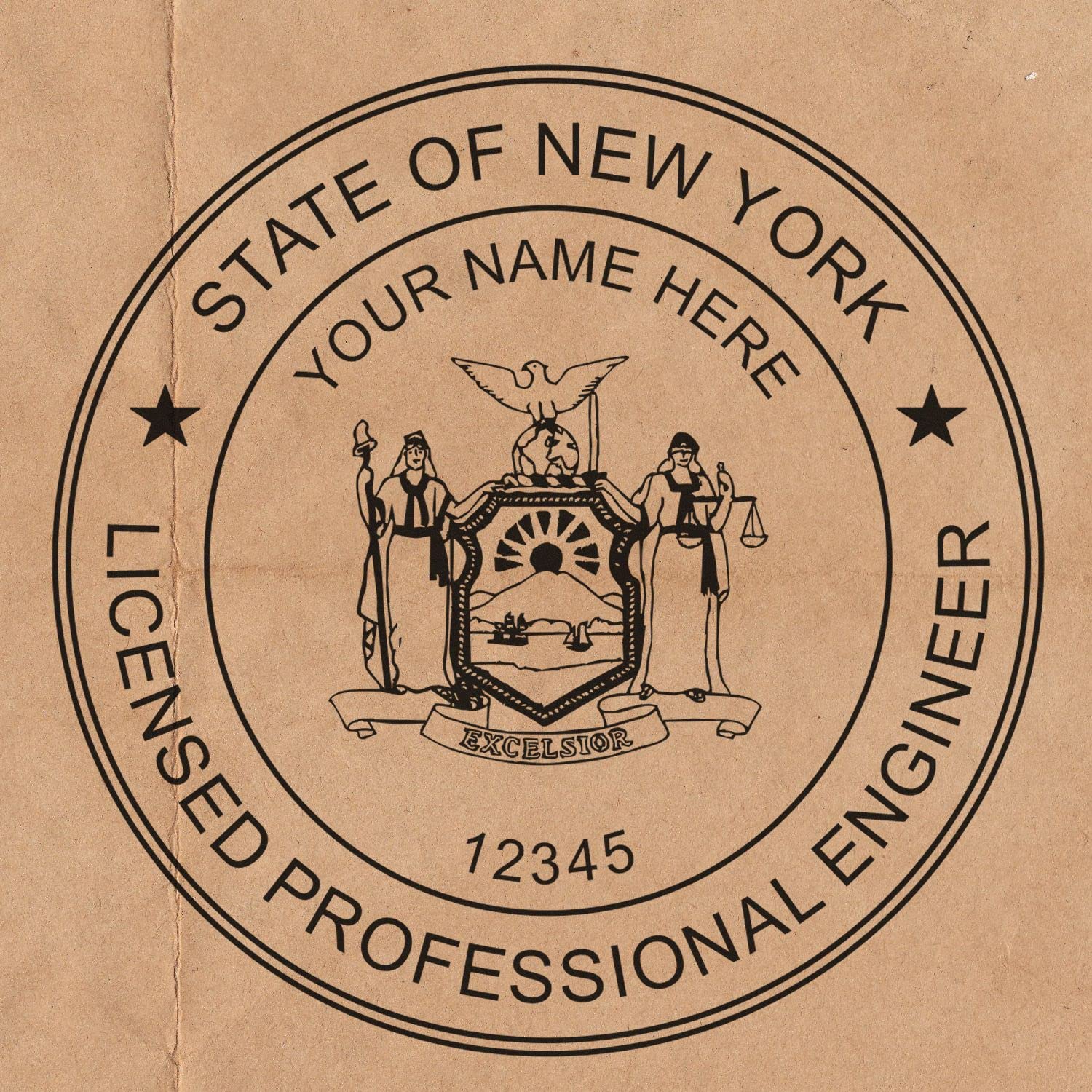 New York Engineer Stamp Self-Inking Professional PE Stamp for New York Engineers, 1-3/4 Size, Convenient for Frequent Use, Ideal for New York Professional Engineers - Engineering Seal Stamp