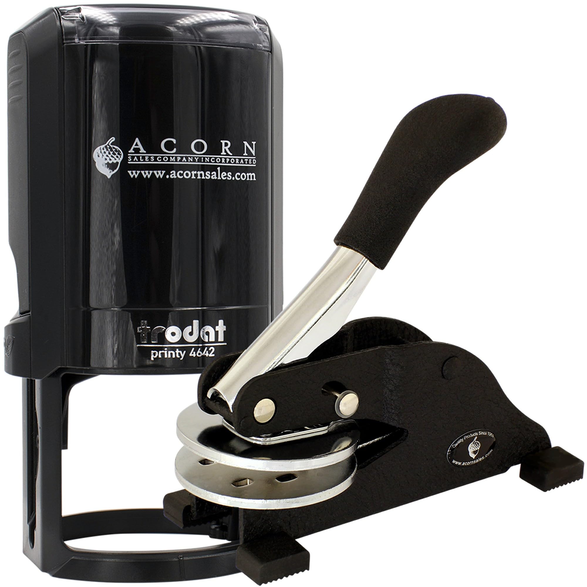 New York Notary Stamp and Seal Kit - Includes Desk Seal and Round Self-Inking Notary Stamper - Ideal for New York Notary Public - 1-5/8 New York Notary Public Seal for Professional Use, Notary NY