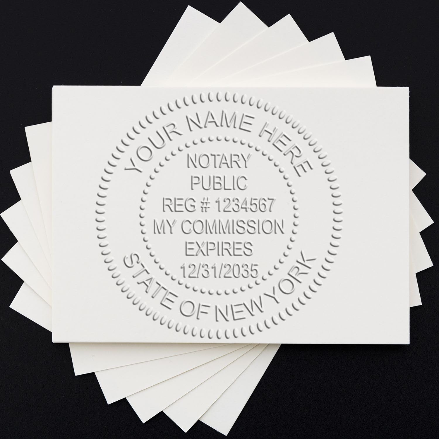 New York Notary Stamp and Seal Kit - Includes Desk Seal and Round Self-Inking Notary Stamper - Ideal for New York Notary Public - 1-5/8 New York Notary Public Seal for Professional Use, Notary NY - Image 5