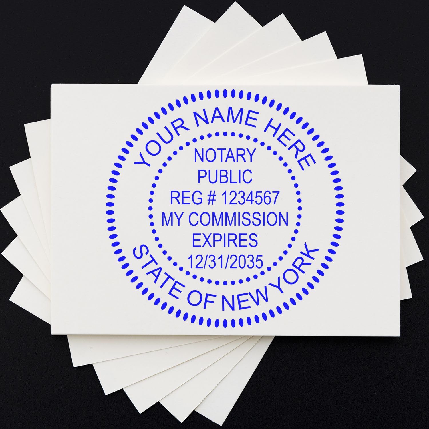 New York Notary Stamp and Seal Kit - Includes Desk Seal and Round Self-Inking Notary Stamper - Ideal for New York Notary Public - 1-5/8 New York Notary Public Seal for Professional Use, Notary NY - Image 9