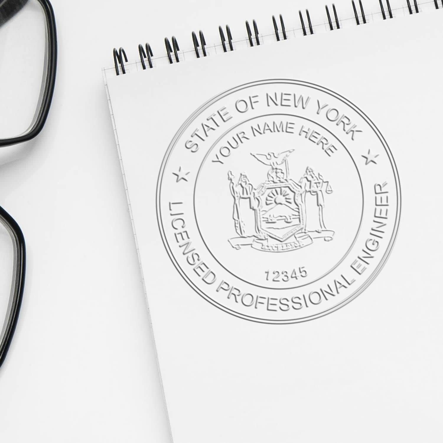 New York PE Seal - Handheld Licensed Professional Engineer Seal, Ideal for New York Engineers, Size 1-3/4, New York Engineer Seal - Essential Tool for NY Engineering Professionals, NYS PE Seal