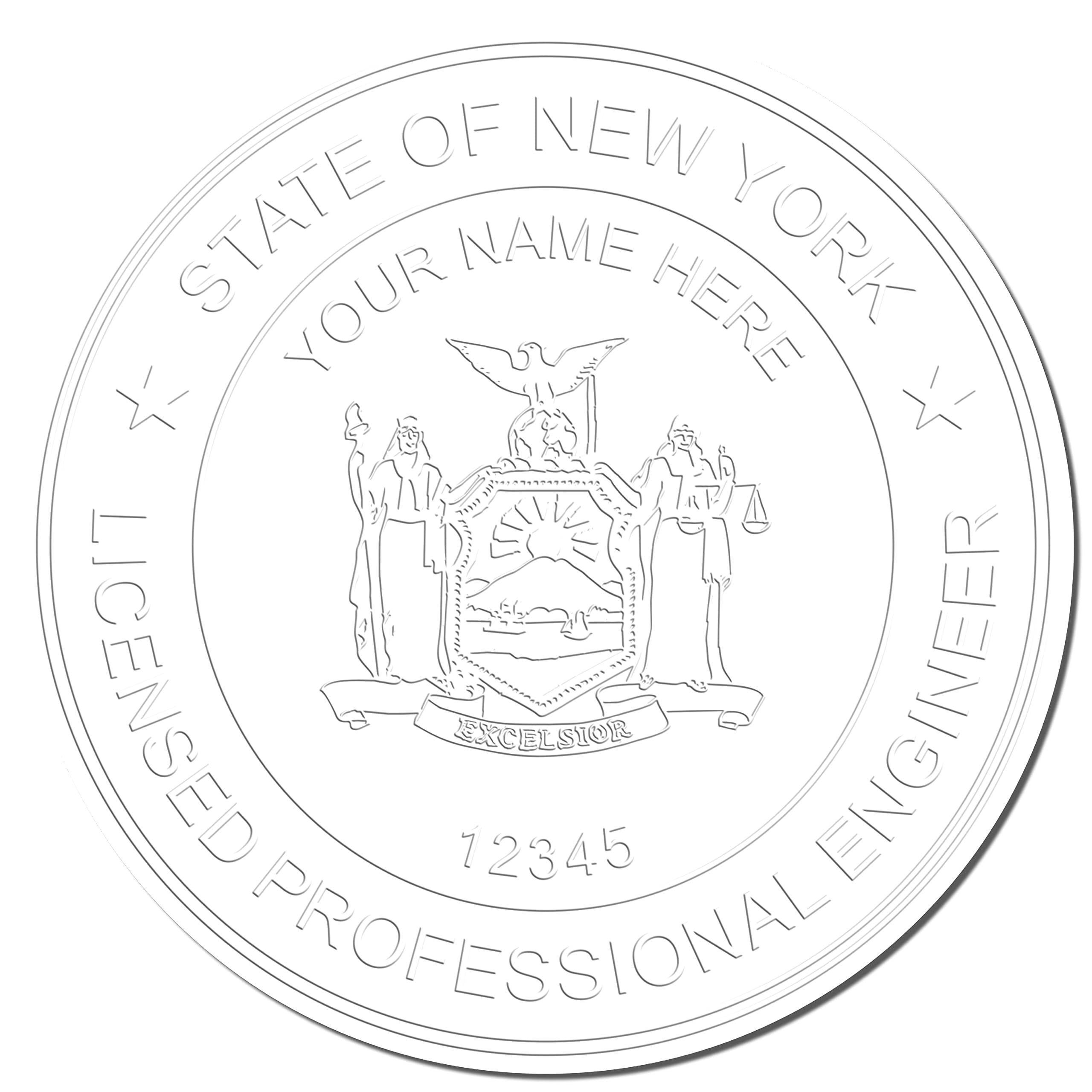 New York PE Seal - Handheld Licensed Professional Engineer Seal, Ideal for New York Engineers, Size 1-3/4, New York Engineer Seal - Essential Tool for NY Engineering Professionals, NYS PE Seal - Image 4