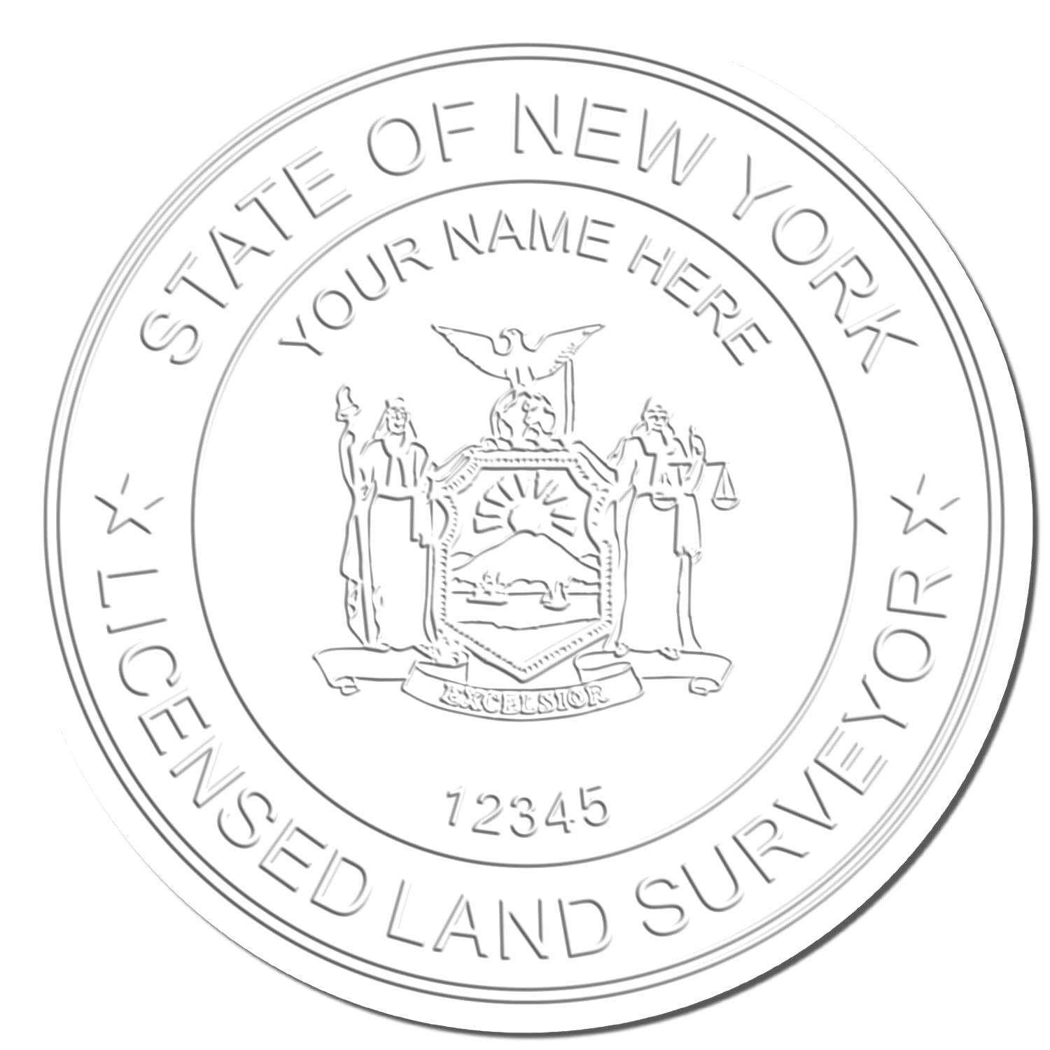 New York Professional Land Surveyor Seal - Black Hybrid, Size 1-3/4 - Ideal for Professional Land Surveyors in New York - Surveyor Seal New York - Essential Tool for Surveying Professionals - Image 4