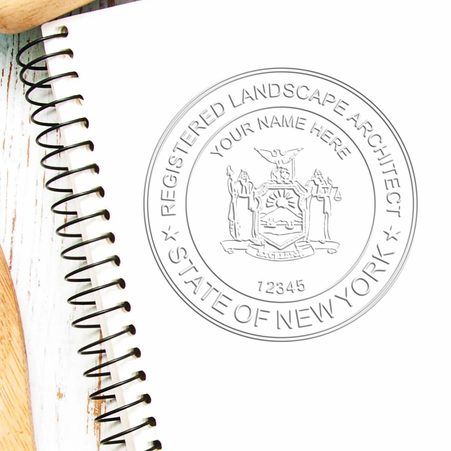 New York Professional Landscape Architect Seal, Handheld NY Landscape Architect Seal, Size 1-3/4 - Ideal for New York Landscape Architects, and Easy to Use, Professional Seal Stamp