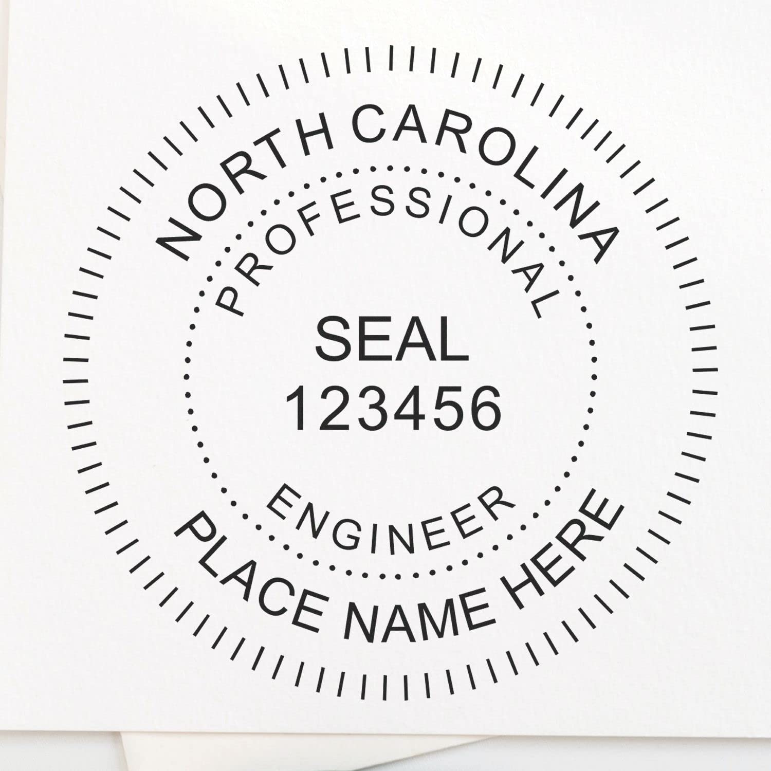 North Carolina Engineer Stamp Self-Inking - Professional Engineer (PE) Stamp North Carolina - Ideal for North Carolina Professional Engineers, Size 1-3/4 Engineering Seal Stamp, NC PE Stamp