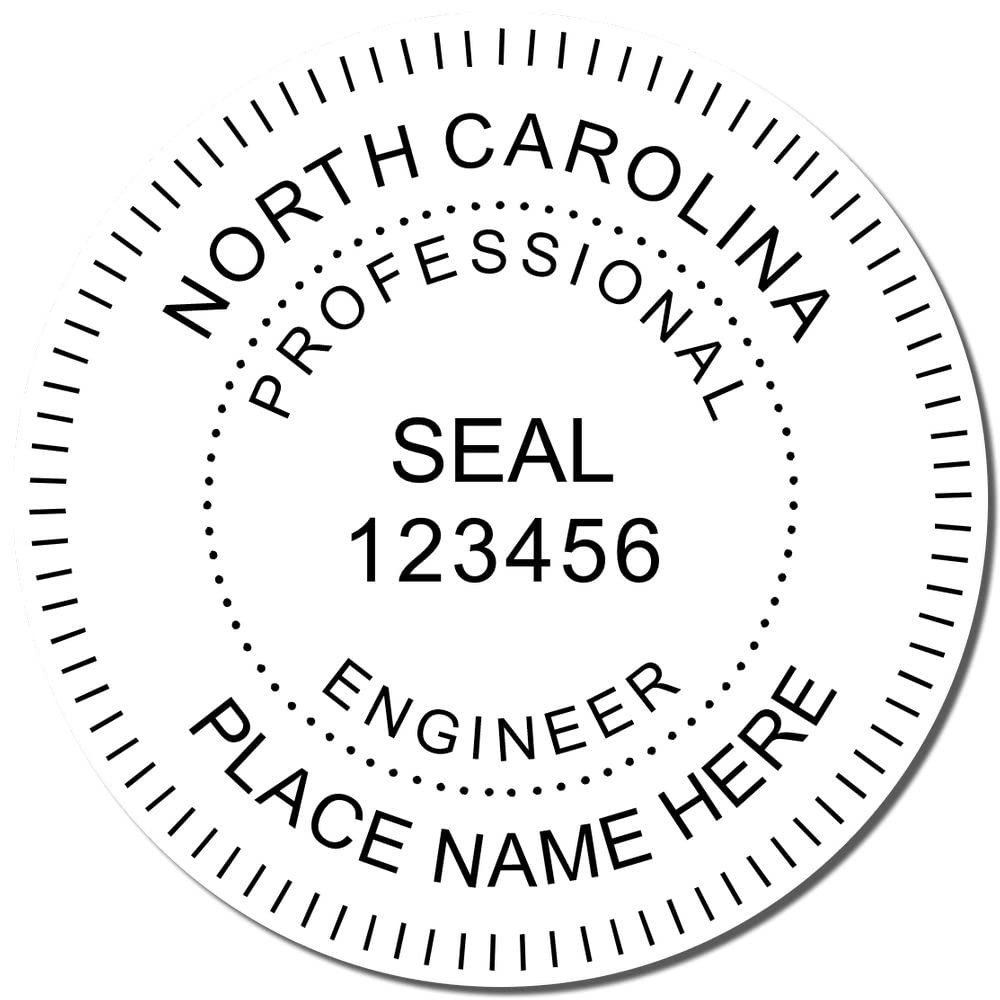 North Carolina Engineer Stamp Self-Inking - Professional Engineer (PE) Stamp North Carolina - Ideal for North Carolina Professional Engineers, Size 1-3/4 Engineering Seal Stamp, NC PE Stamp - Image 4
