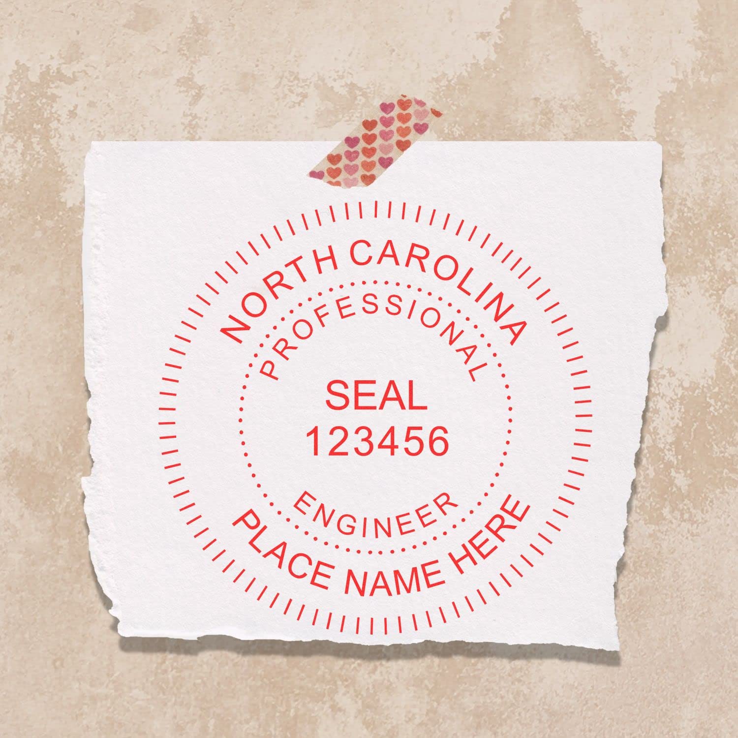 North Carolina Engineer Stamp Self-Inking - Professional Engineer (PE) Stamp North Carolina - Ideal for North Carolina Professional Engineers, Size 1-3/4 Engineering Seal Stamp, NC PE Stamp - Image 7