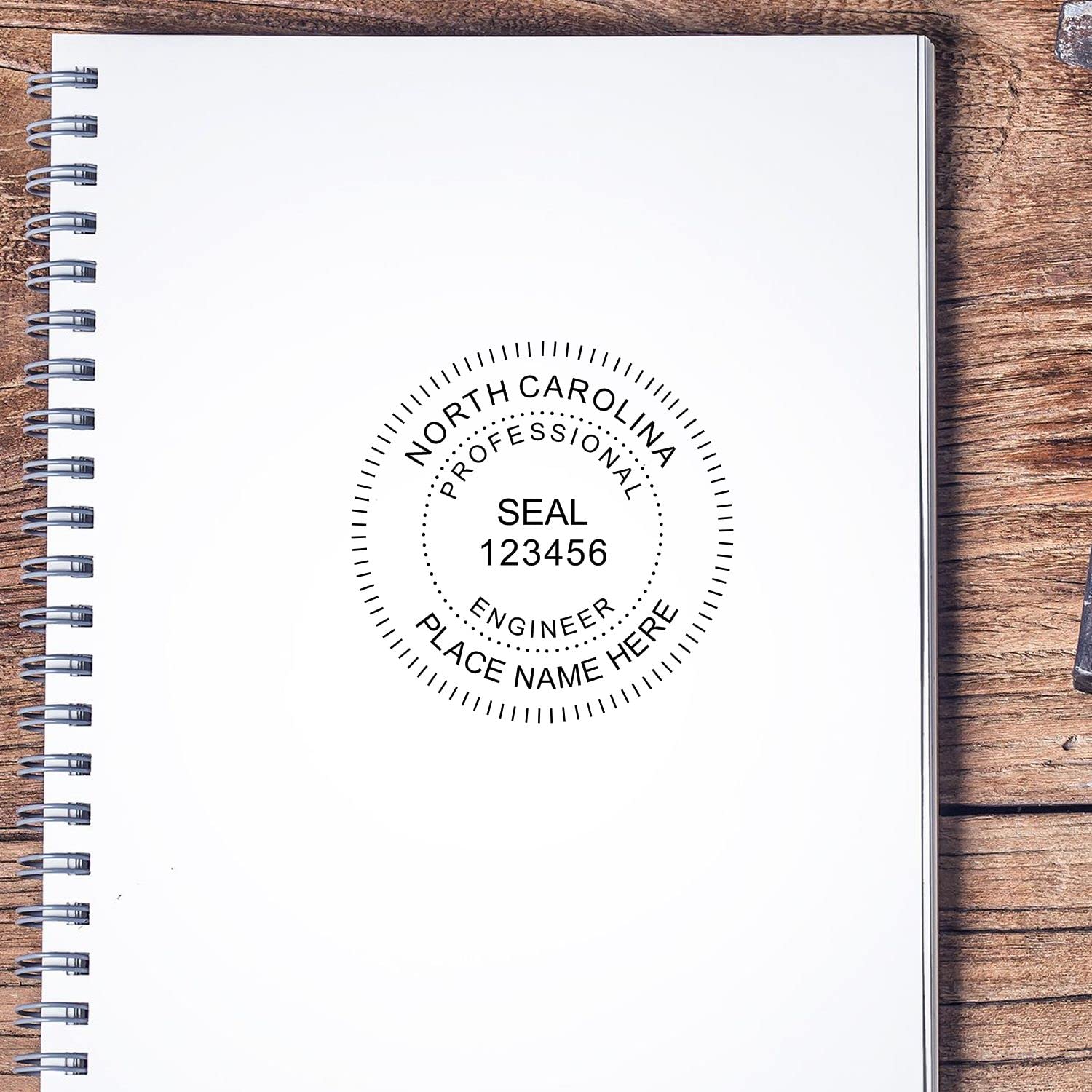 North Carolina Engineer Stamp Self-Inking - Professional Engineer (PE) Stamp North Carolina - Ideal for North Carolina Professional Engineers, Size 1-3/4 Engineering Seal Stamp, NC PE Stamp - Image 9