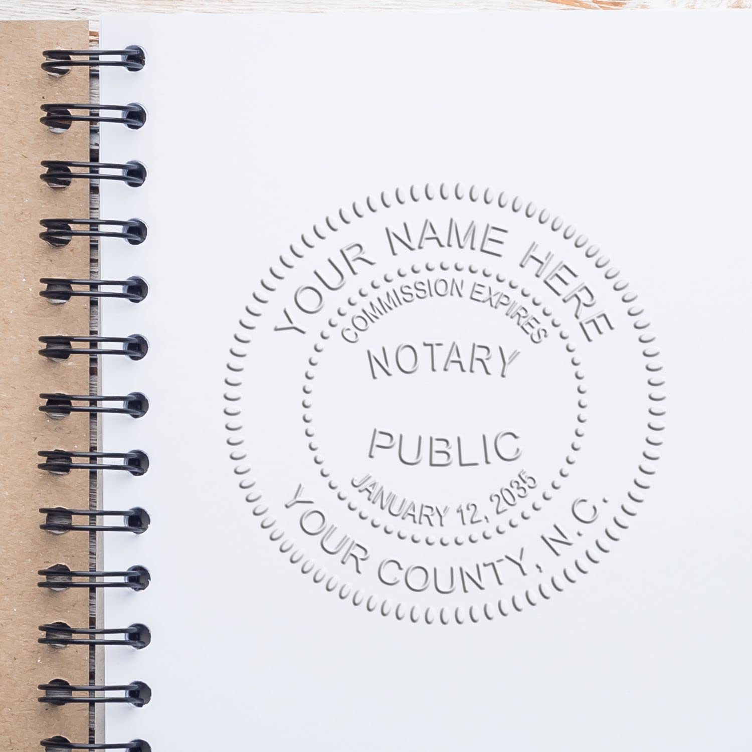 North Carolina Notary Seal Embosser - Handheld, 1-5/8 Dia Size, Compliant with North Carolina Notary Board Standards - Ideal for North Carolina Notary Professionals - Notary Seal for North Carolina - Image 4