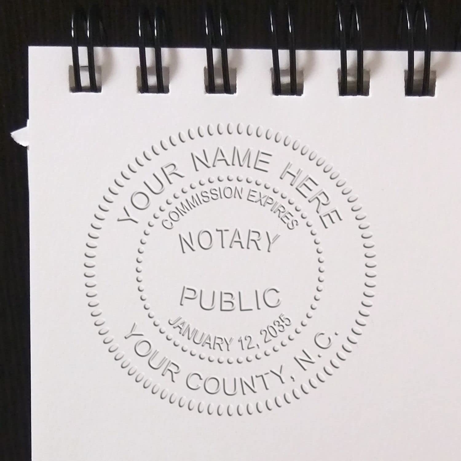 North Carolina Notary Seal Embosser - Handheld, 1-5/8 Dia Size, Compliant with North Carolina Notary Board Standards - Ideal for North Carolina Notary Professionals - Notary Seal for North Carolina - Image 8