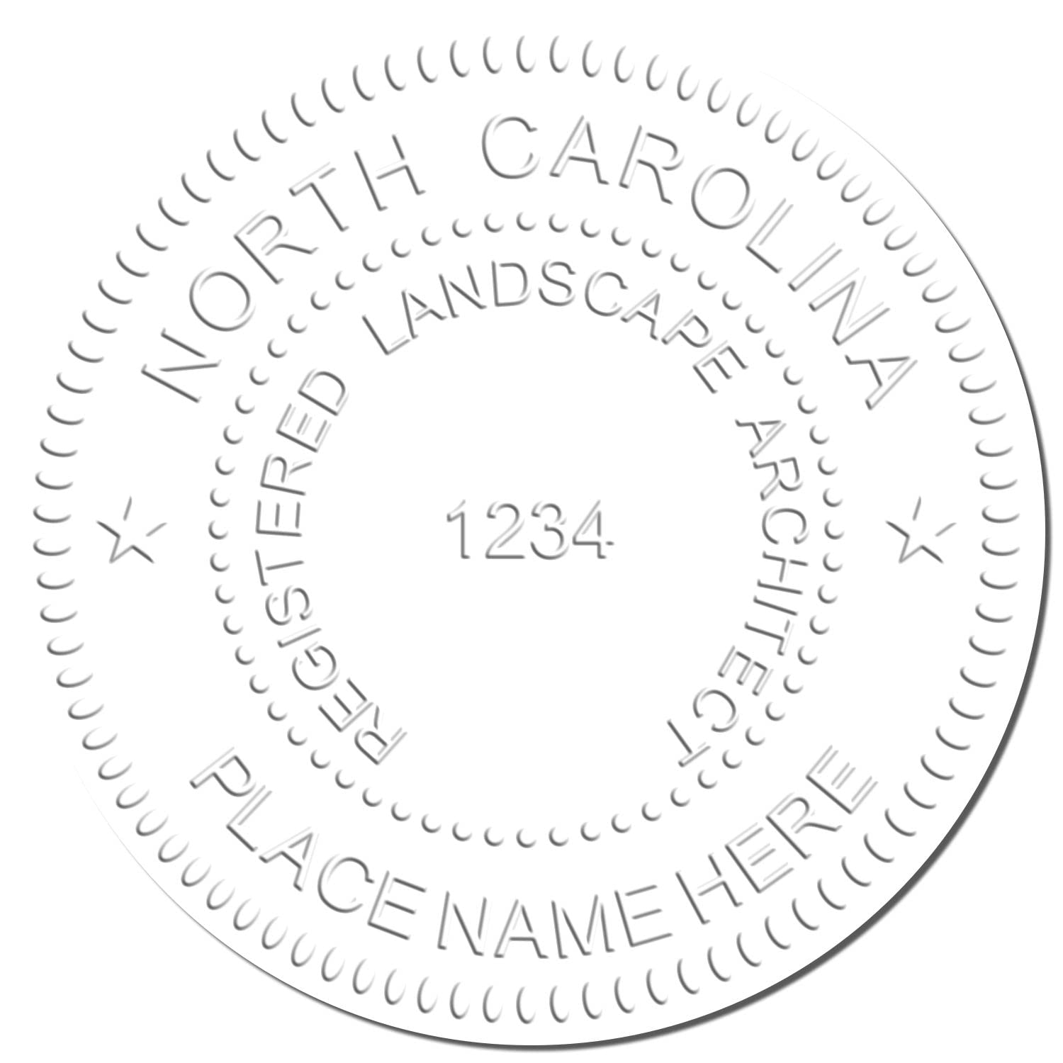North Carolina Professional Landscape Architect Seal, Handheld NC Landscape Architect Seal, Ideal for North Carolina Landscape Architects, Size 1-5/8 - Tool for Professional Landscaping Design in NC - Image 4