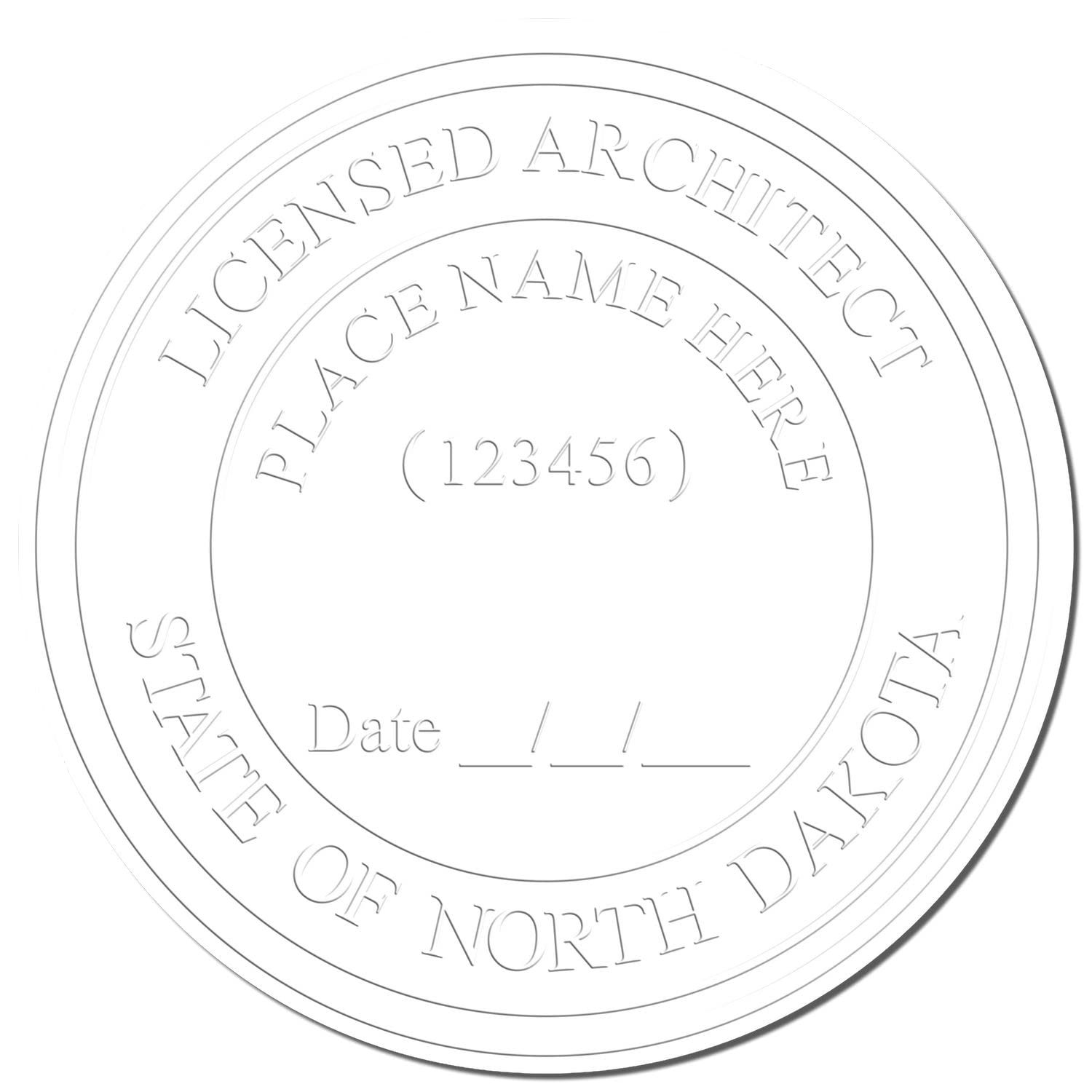 North Dakota Architect Seal - Premium Handheld Architectural Embosser, Ideal for North Dakota Architects, Size 1-5/8, Architect Seal ND - Perfect Tool for Professional North Dakota Architect Designs - Image 4